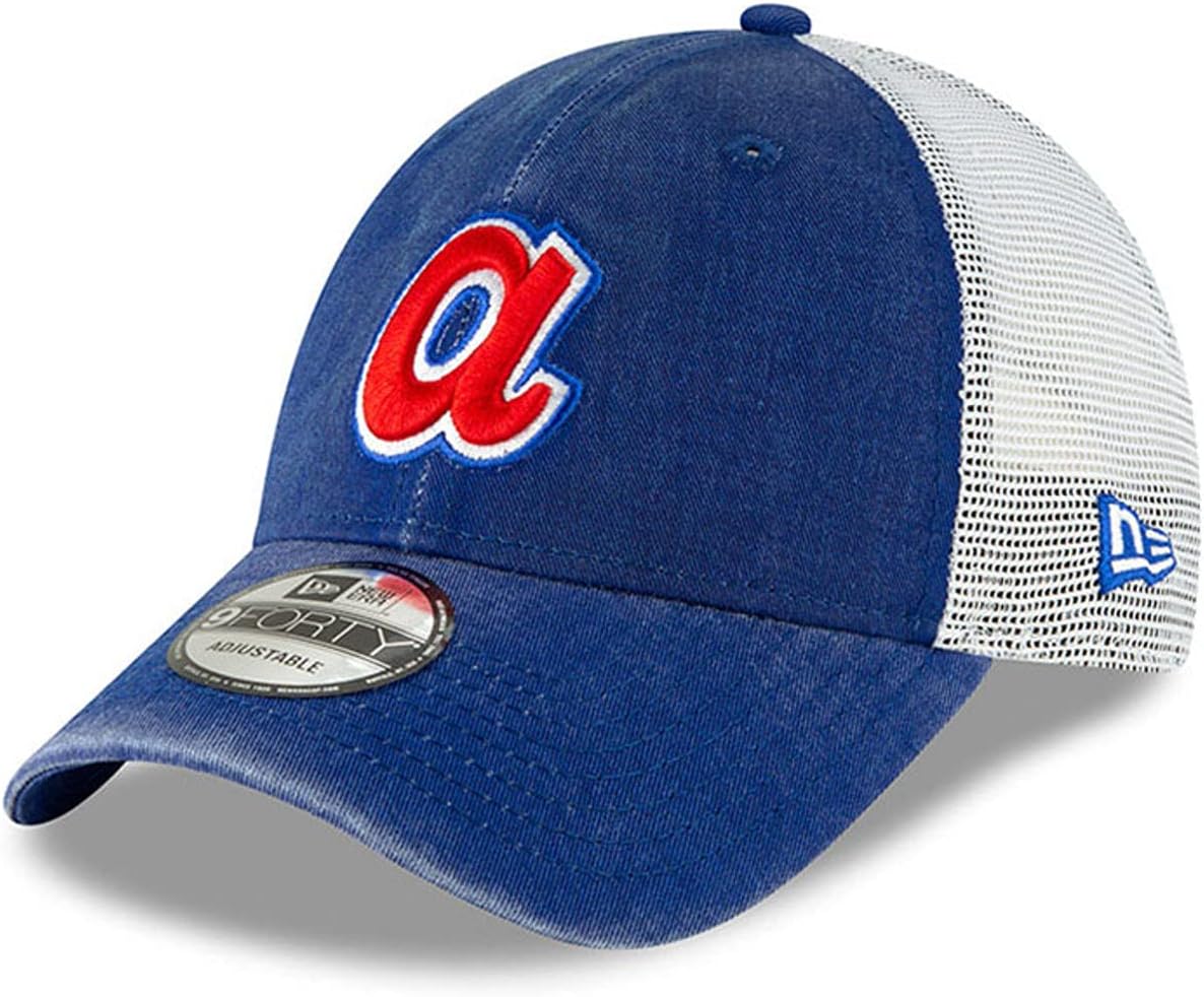 New Era Men's MLB Atlanta Braves 1985 OTC 9Forty Snapback Hat Royal Blue
