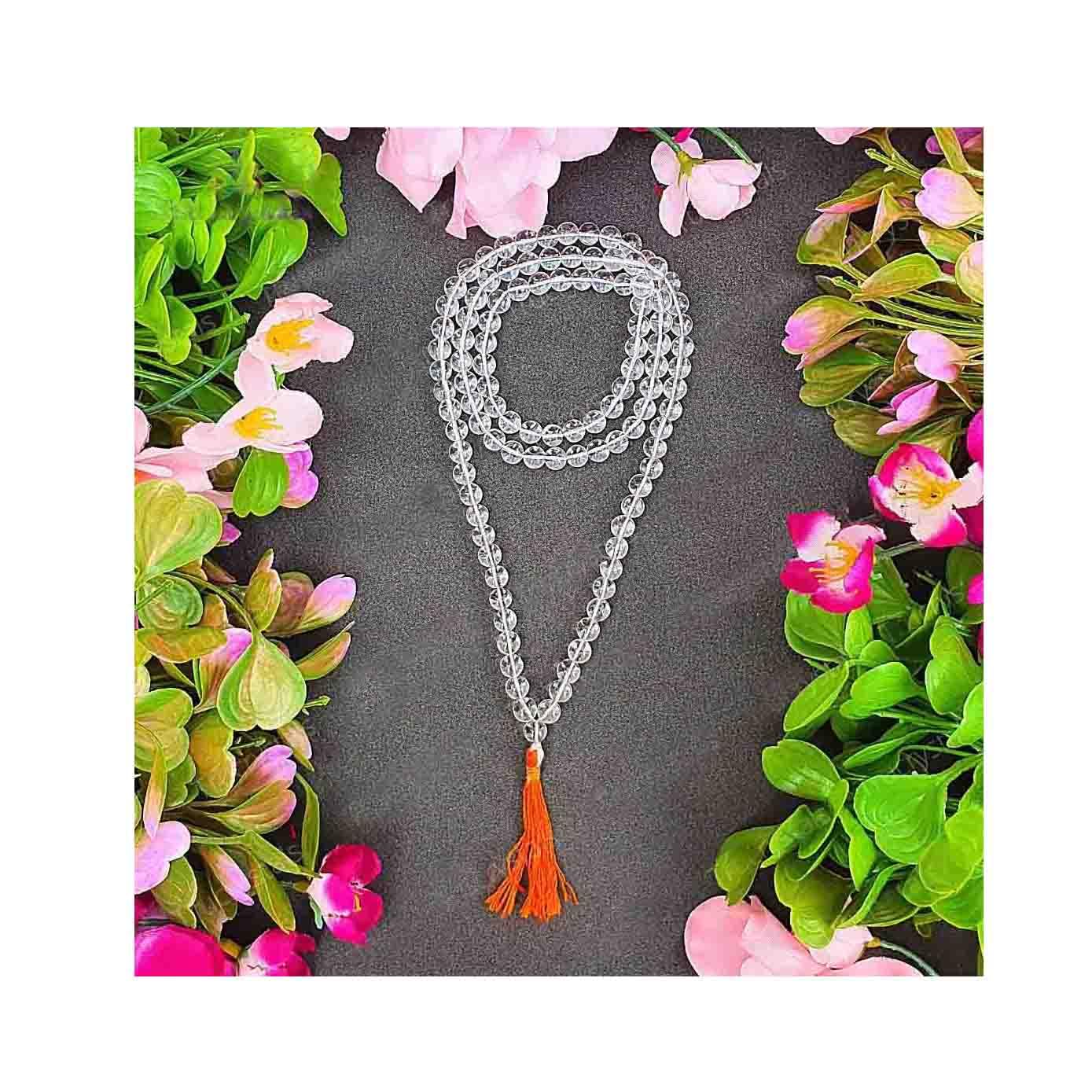 Shambhava AAA+ Sphatik Mala Original Spadigam Malai Original Jaap Mala Quartz Crystal Necklace 108+1 Beads from Kashi with Gangajal (5MM) (B0DF5QLKH2) Amazon Price History, Amazon Price Tracker