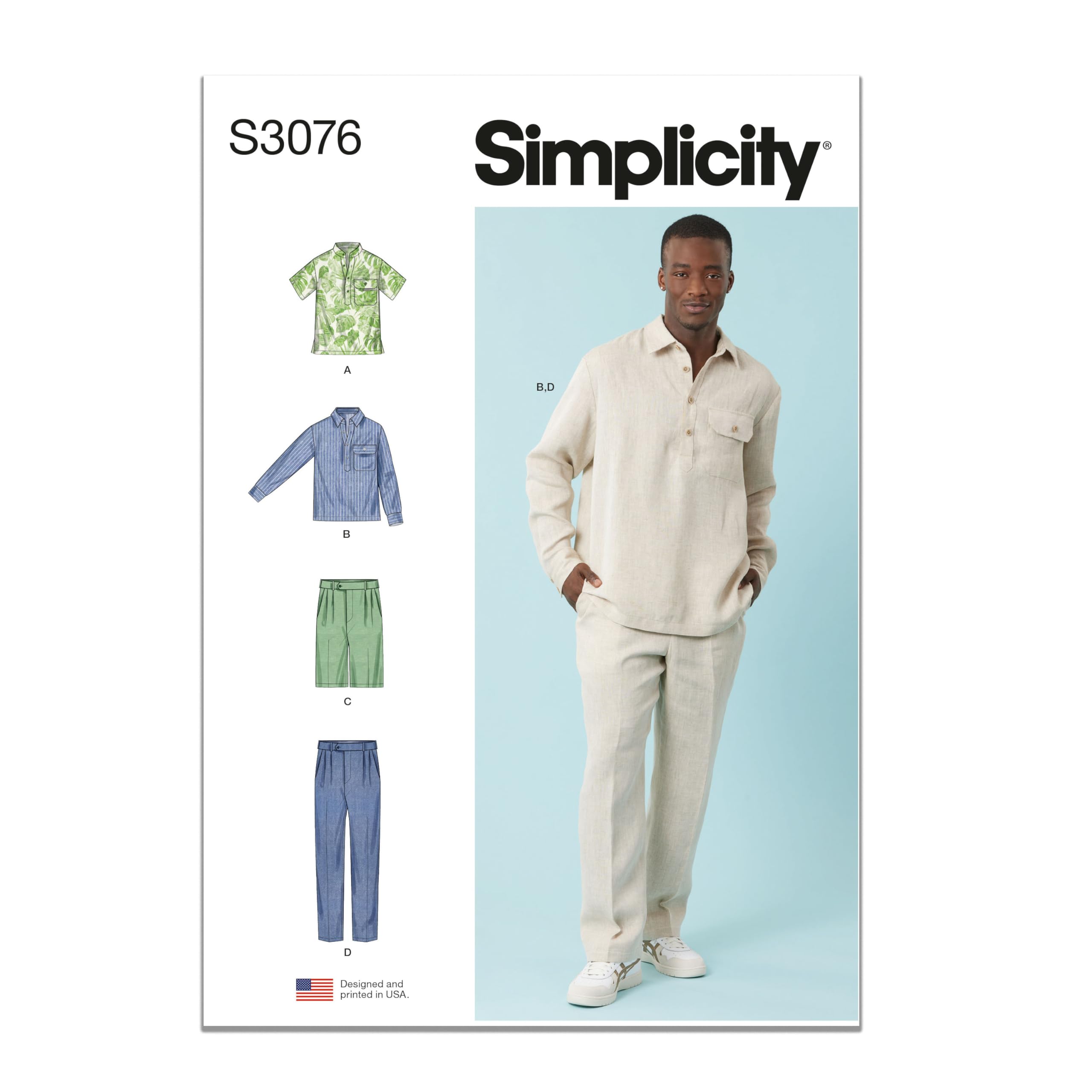 Simplicity Men's ’S Separates Sewing Pattern S3076 (44-52)