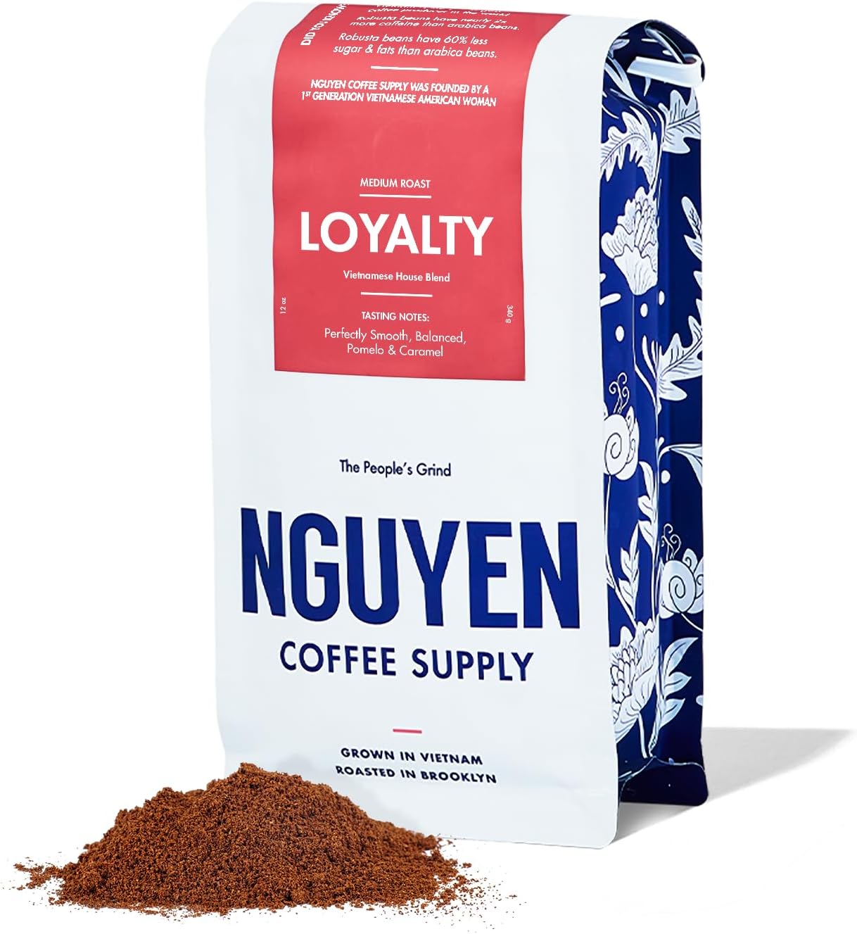 Nguyen Coffee Supply - Loyalty Signature Robusta & Arabica Blend: Medium Roast Premium Ground Coffee Beans, Vietnamese Single Origin, Direct Trade, Roasted in Brooklyn [12 oz Bag]
