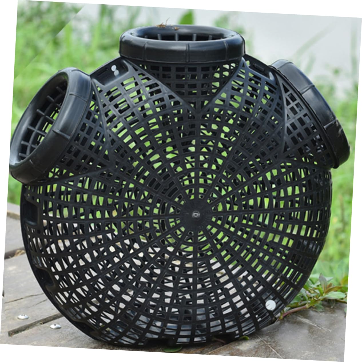 BESPORTBLE Trappola da Pesca Portatile per Gamberi e Granchi in Plastica Resistente, Set da 2 Pezzi Rete Staccabile, Adatta Ad Acqua Dolci e Salate per attività di Pesca all’Aperto