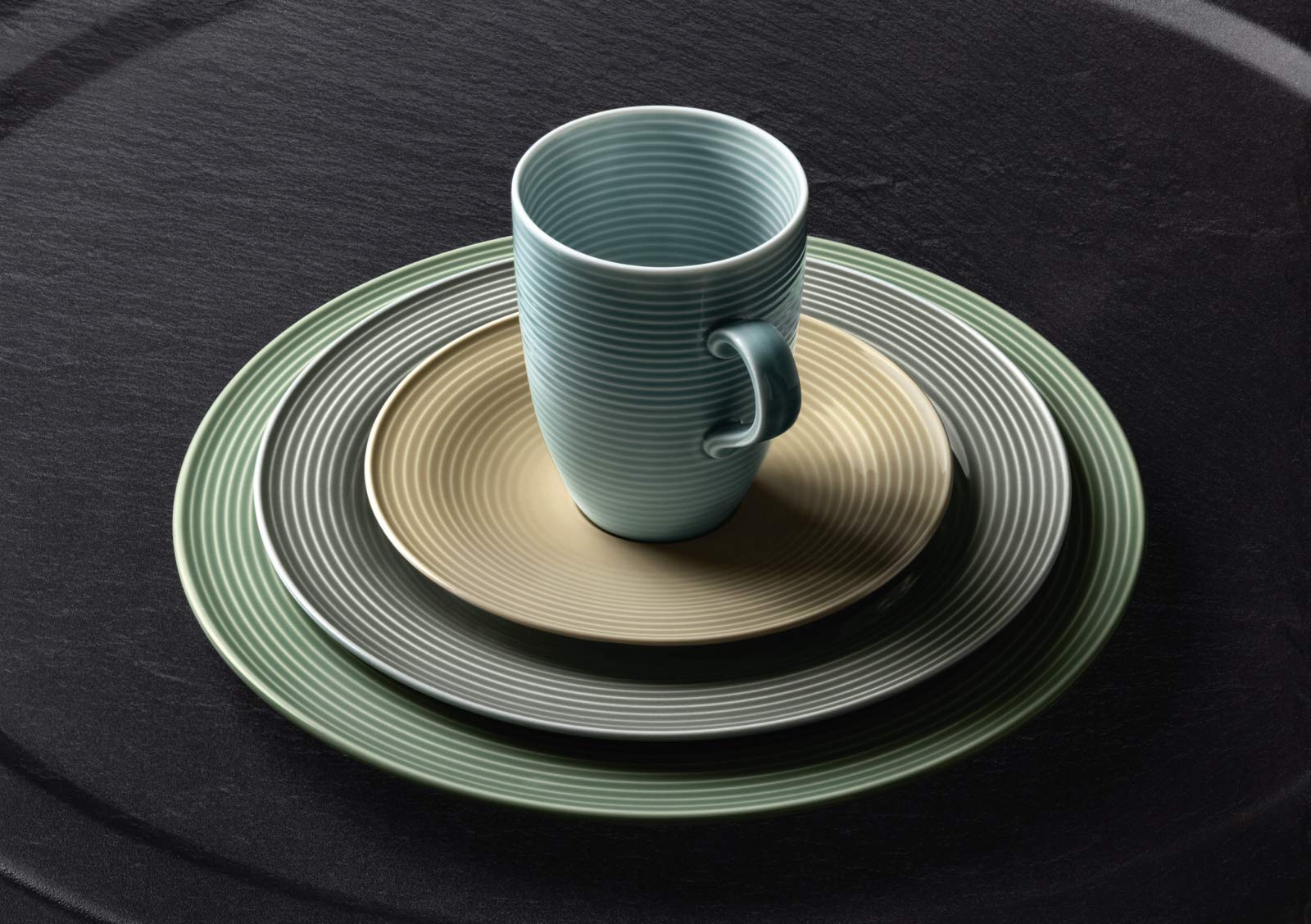 Seltman Weiden, Assiette à Déjeuner 23,50 Pouces, Bleu Arc-en-ciel