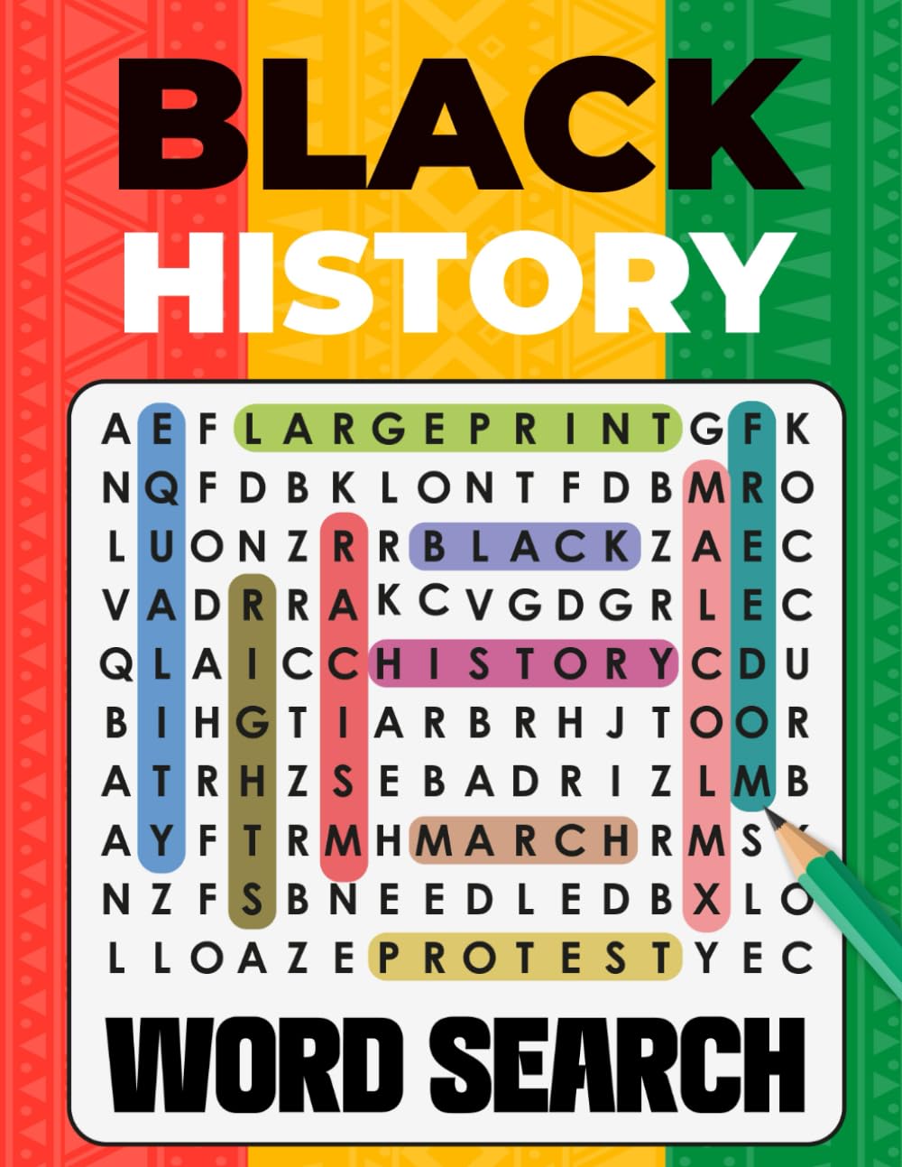 Black History Word Search: +1000 Black History Themed Word Searches, Gifts for African American History Buffs | Large Print