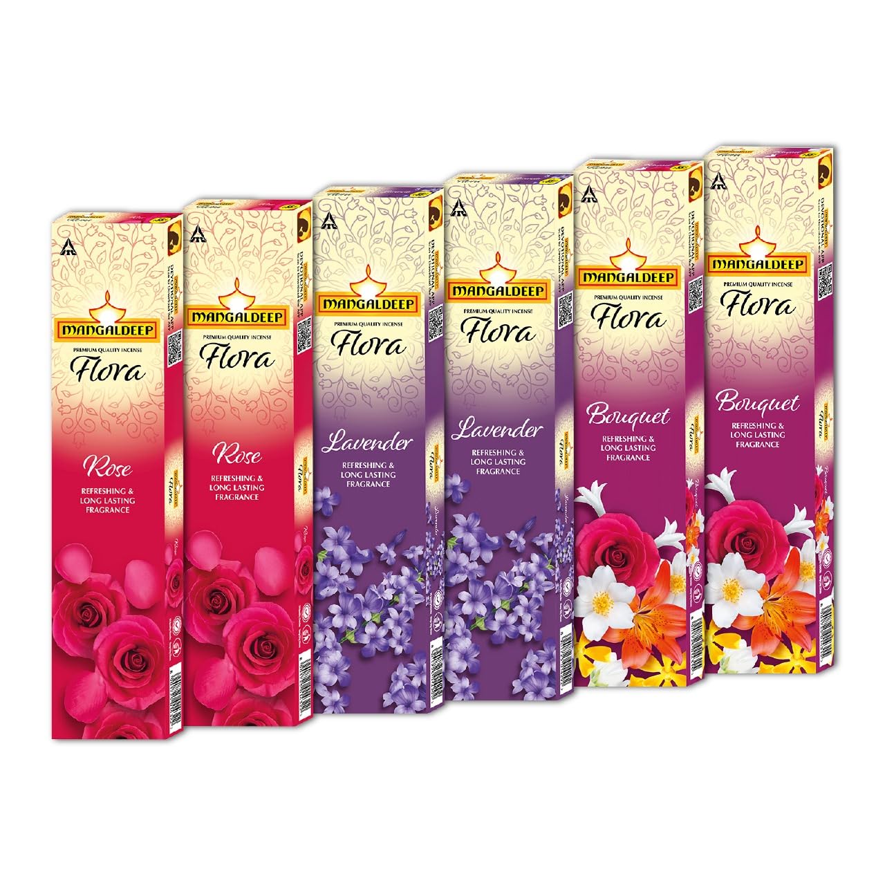 Mangaldeep Flora Combo - Rose, Lavender and Boquet incense Sticks - 690Gms-image-38