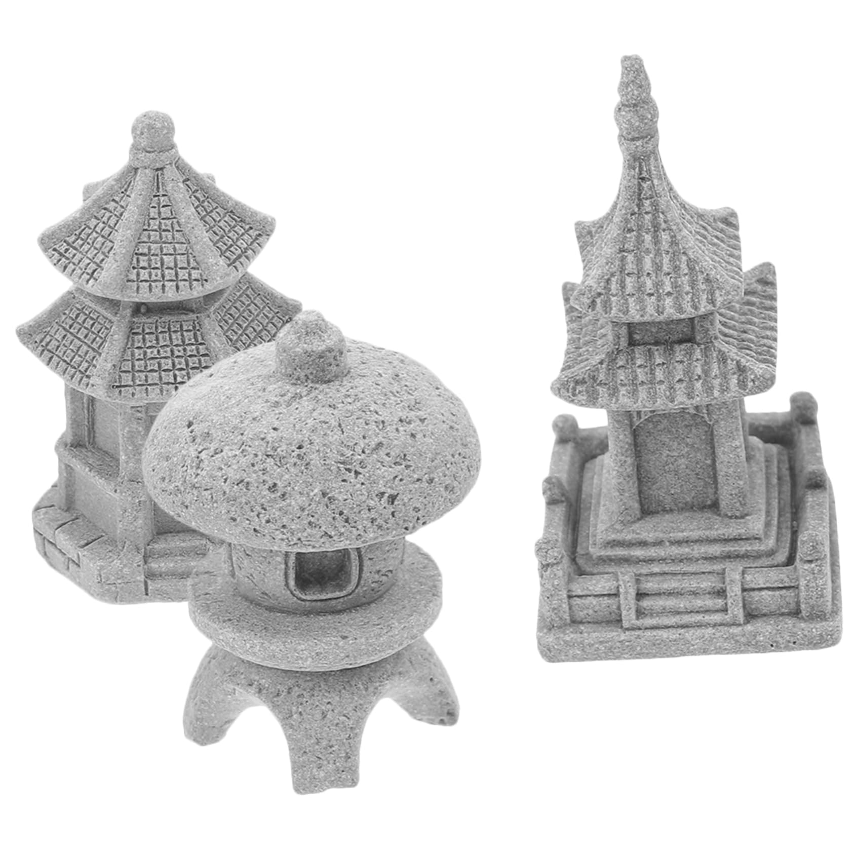 BESPORTBLE 12stücke Teiliges Stein Pavillon Miniatur Garten Dekoration Für Bonsai Und Landschaftsgestaltung Inklusive Kleiner Pagode Und Laterne Für Innen Und Außenbereich
