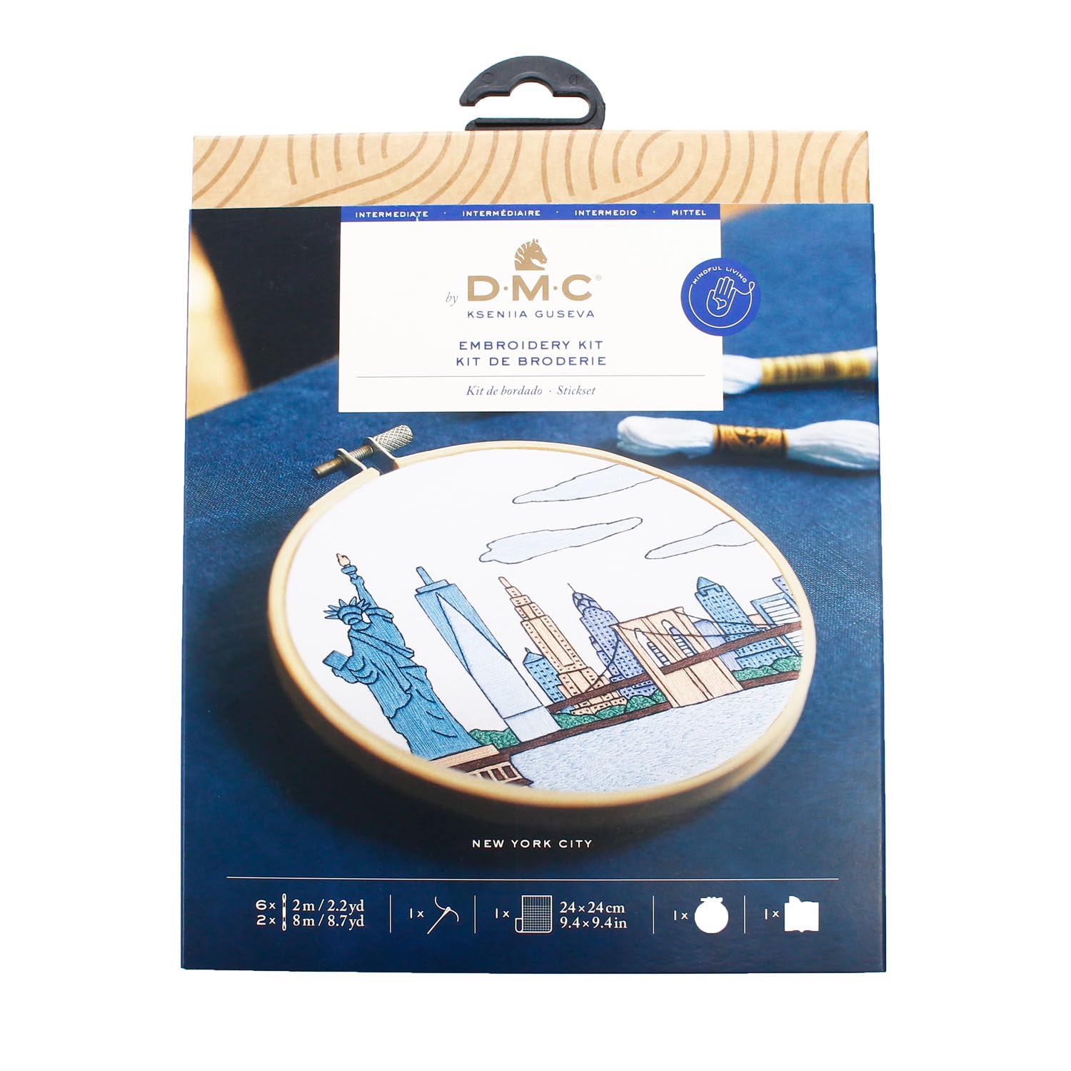 DMC Embroidery Kit New York City by Kseniia Guseva - Intermediate