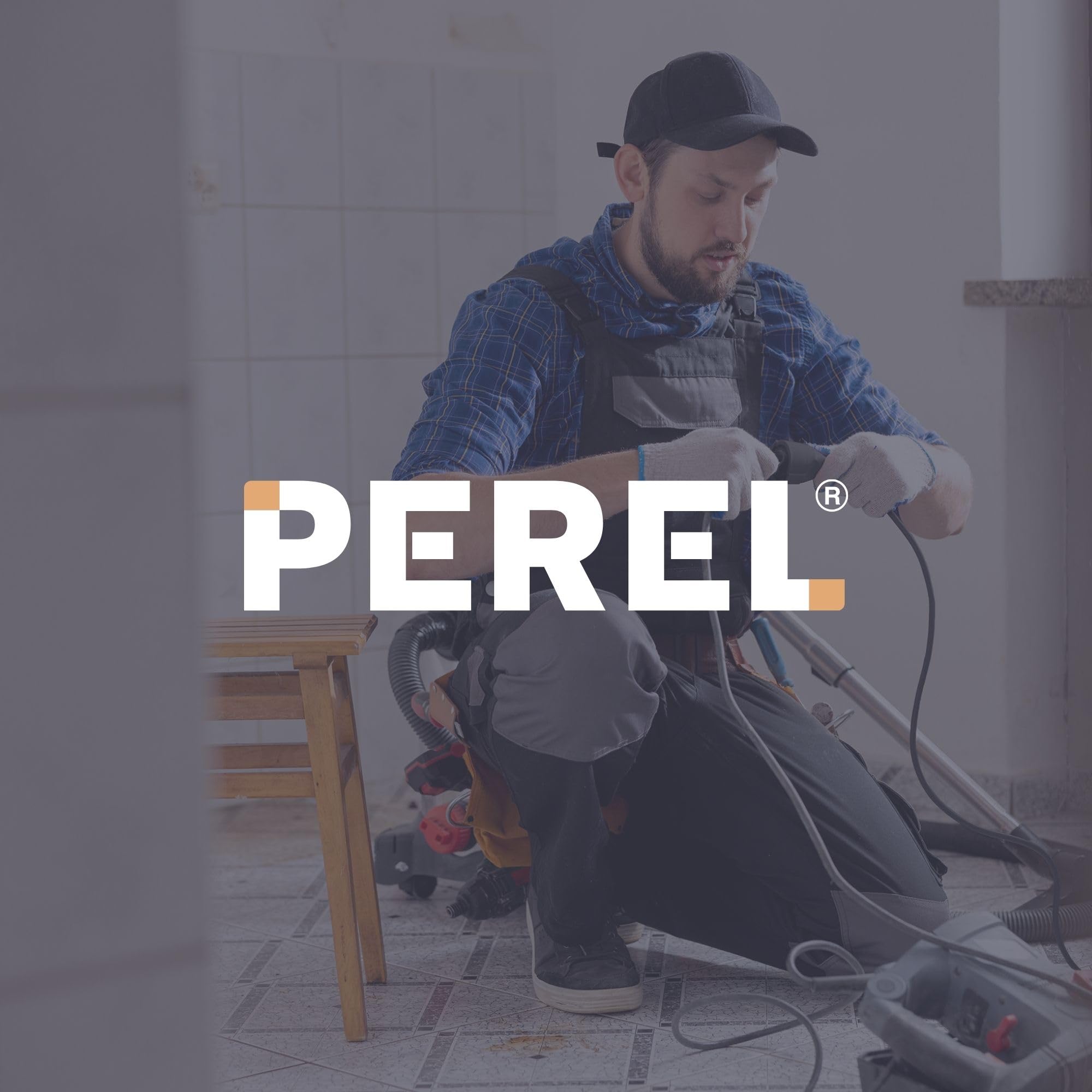 Perel ec25r25 Rallonge, 3 G2,5, 25 m de longueur, en caoutchouc noir