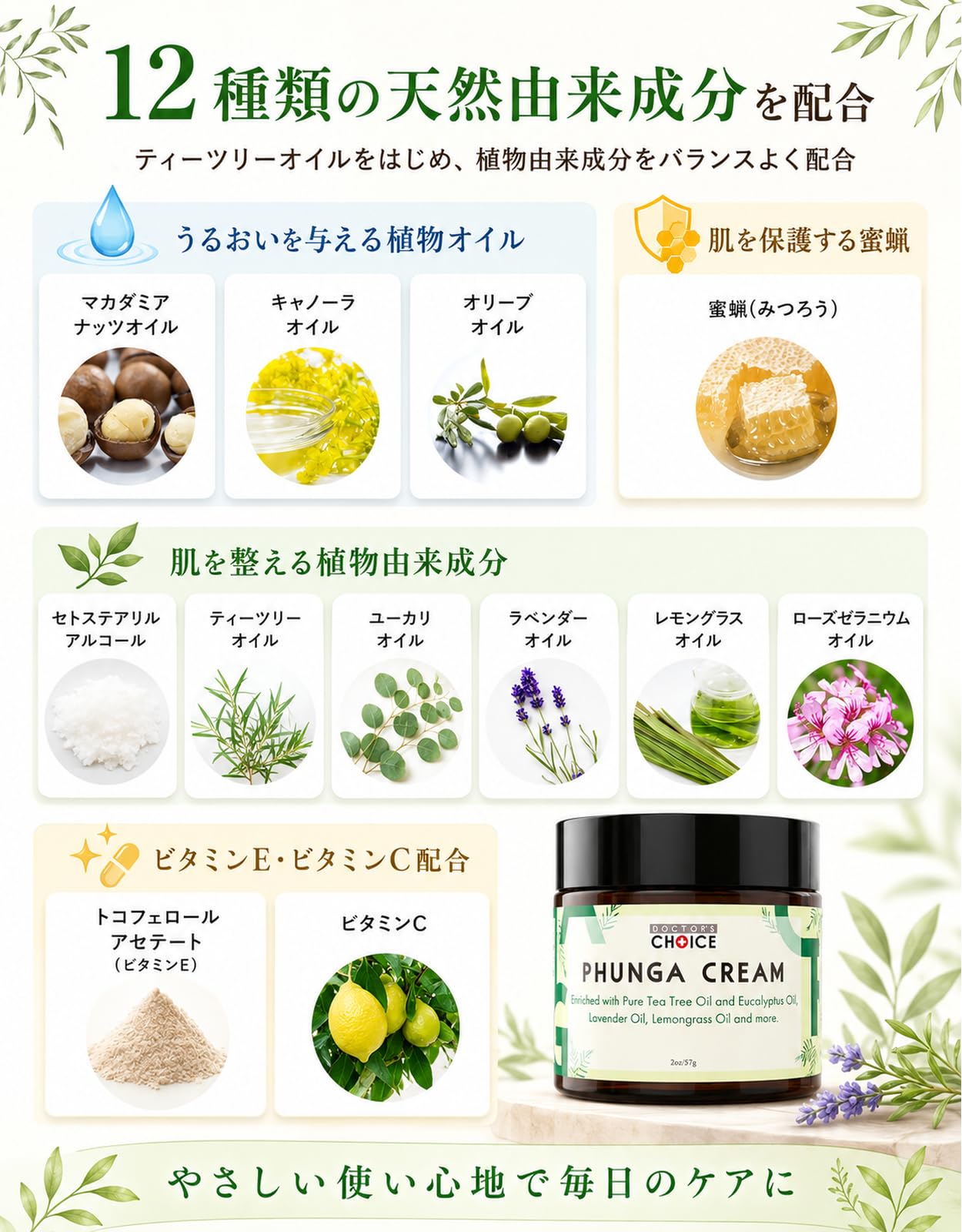 Amazon | 【ドクターズチョイス】 ファンガクリーム ティーツリー