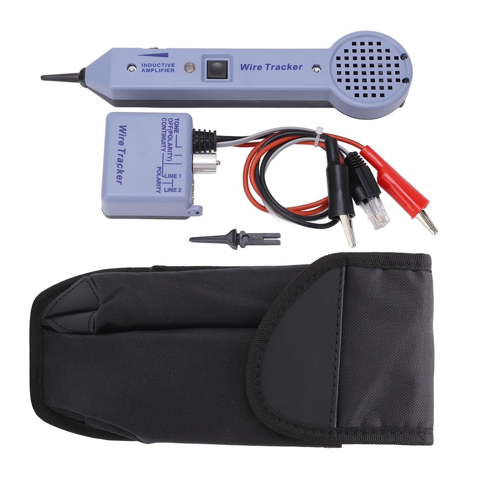 Kit de generador tonos y sonda, kit comprobación rastreo cables red, amplificador inducción ajustable, detector tóner cable