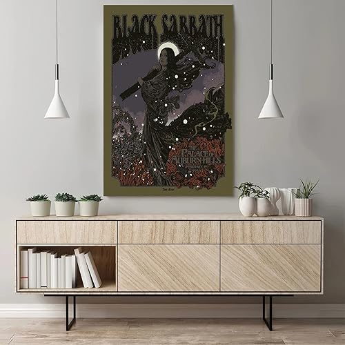 Miniatura 6 de Uozylo Póster de banda negra Sabbath 2016, pósteres de banda de concierto, lienzo para decoración de sala de estar, 12 x 18 pulgadas, sin marco