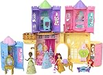 Mattel Disney Princess ou Villains Tower Surprise Petite poupée & Set de jeux avec 3-4 accessoires, inspiré par les films (Caractères May Vary)