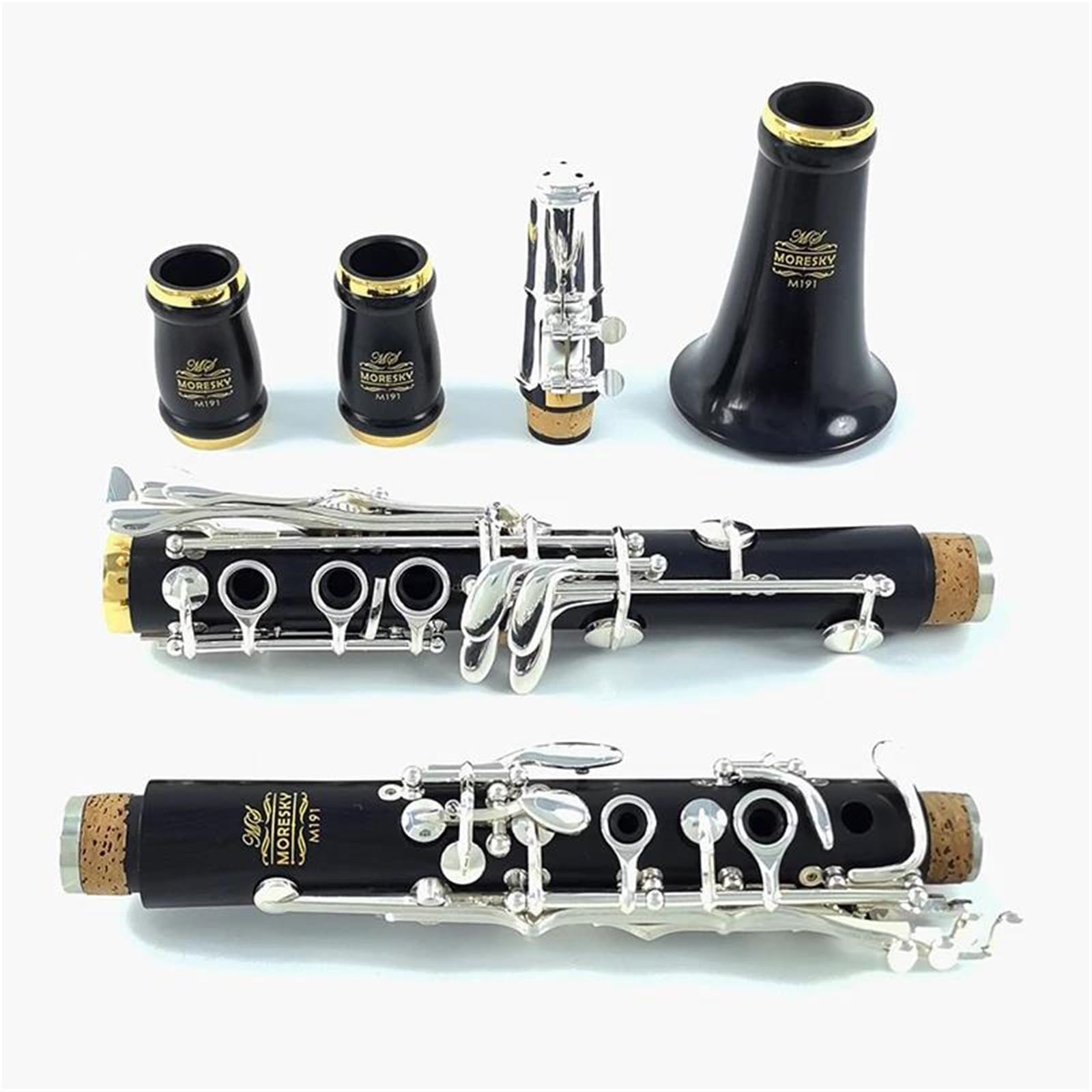Clarinetto In Ebano Clarinetto | Chiave in Sib, 18 tasti, placcata in argento