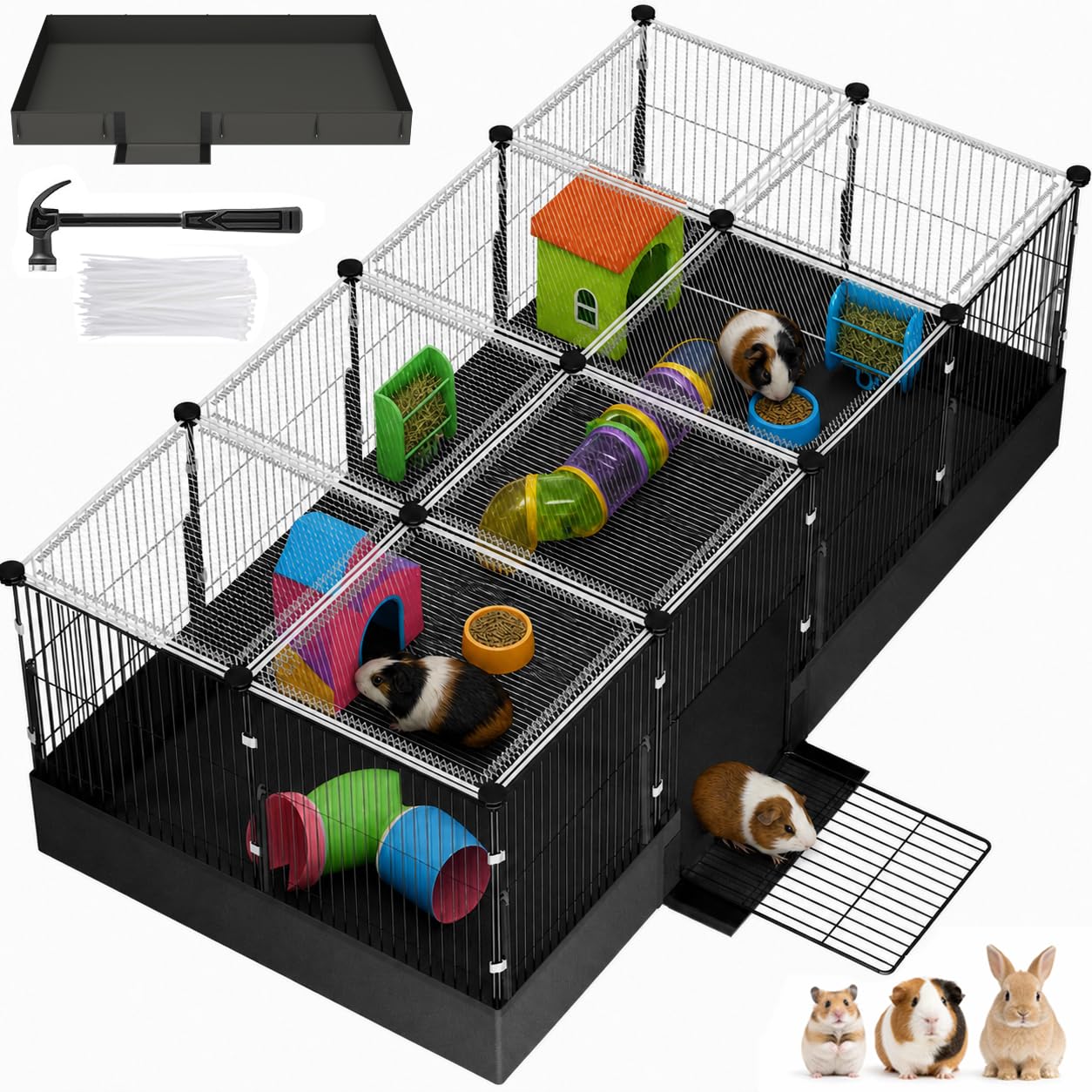 Guinea Pig Playpen - Expandable & Waterproof -9