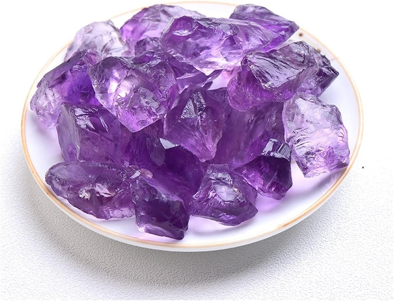 Gemstones and Crystals 50g Natural Crystal Quartz Minerals Specimen Amethyst, Irregular Shape Rough Rock Stone Reiki Crystal Aquarium Decor (Color : Amethyst, Size : 100g)