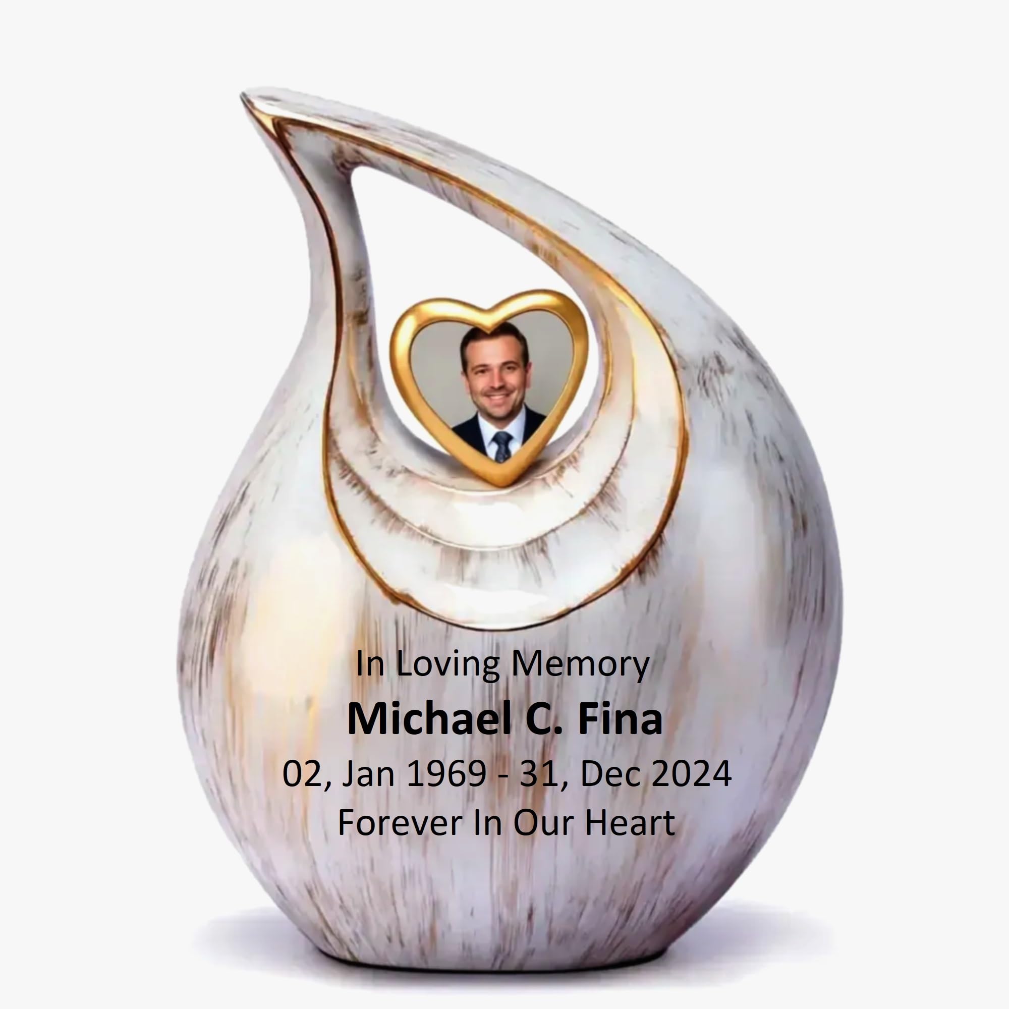 Large Teardrop Urn for Human Ashes