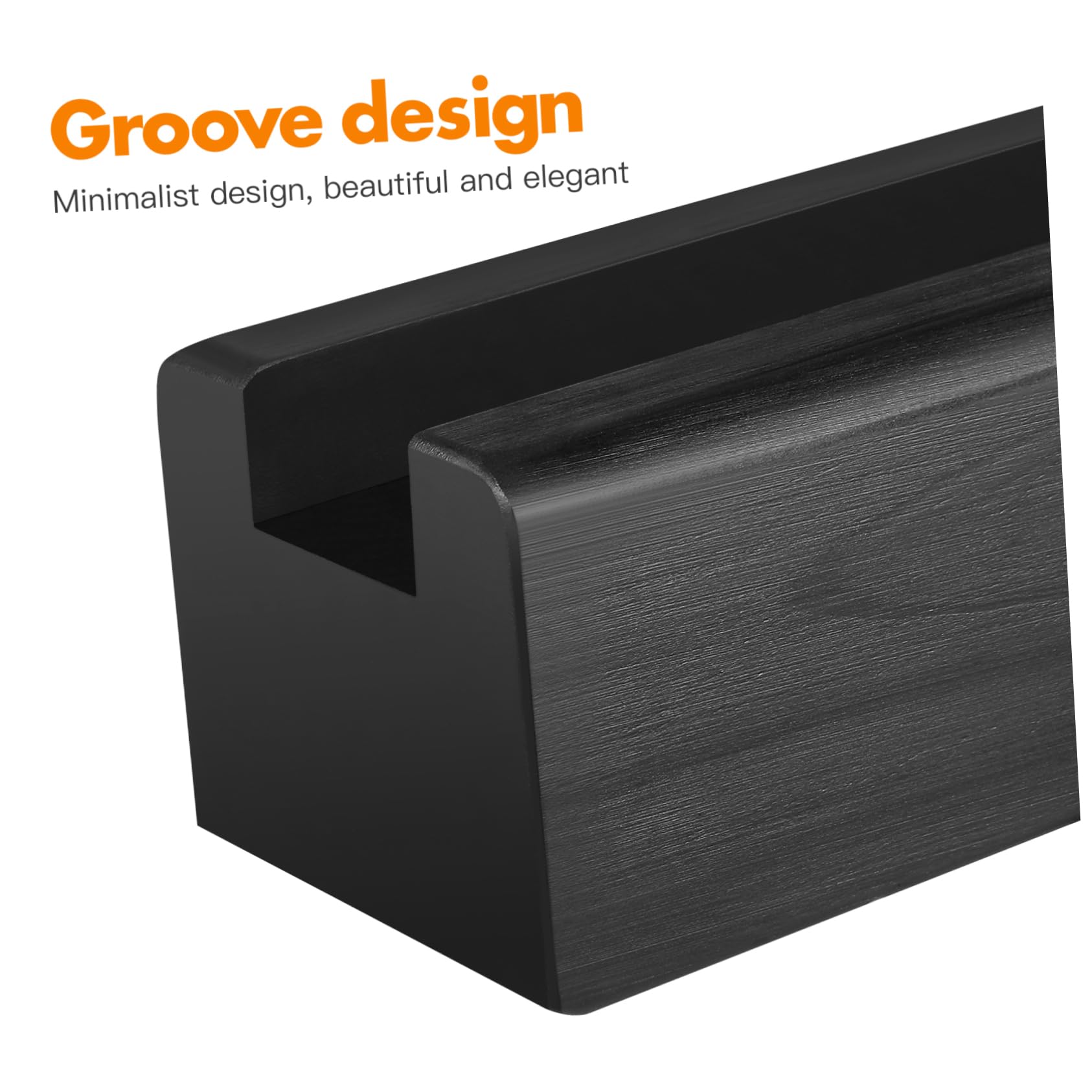 Soporte Diseño Simple y Decorativo de Madera para Espejo Antideslizante Base Fija de Madera Negra Adecuado para Supermercado o Estudio