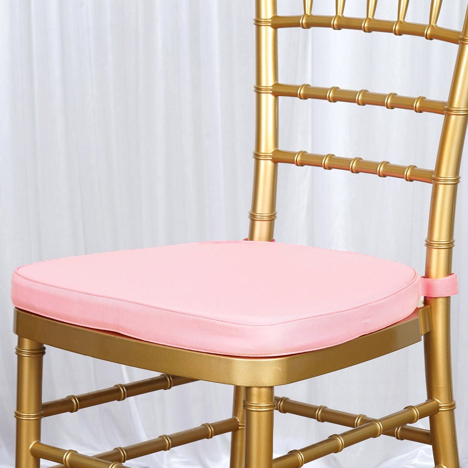 Tableclothsfactory Blush Pink Chiavari Chair Cushion for Wood Resin Chiavari Chairs Party Event Decoration - 2" Thick