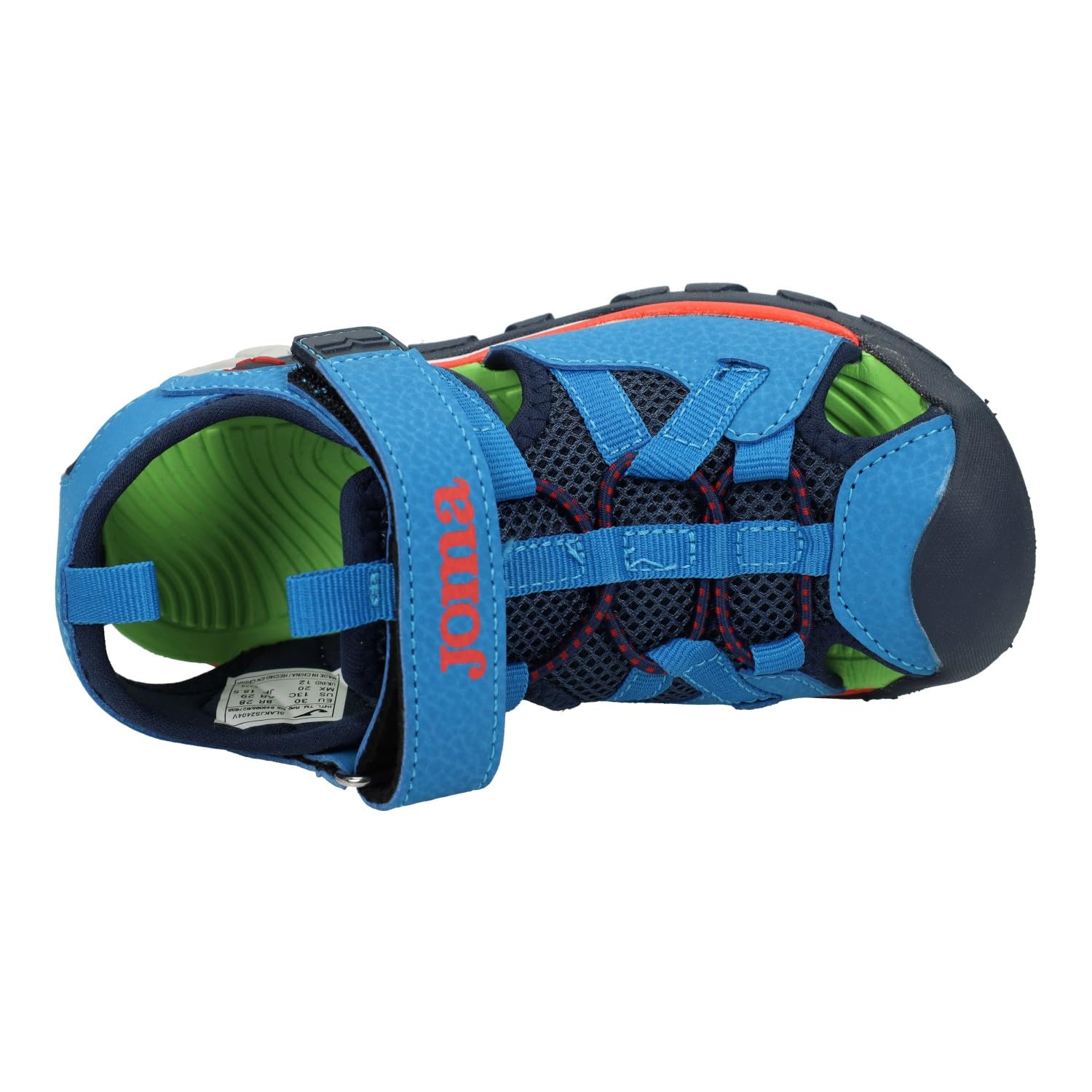 Joma SLAKJS2404V Sandalias para niños, Color Azul Royal, con Cierre Adhesivo, Estilo cangrejeras, Calzado veano niño, NIÑO Sandalias