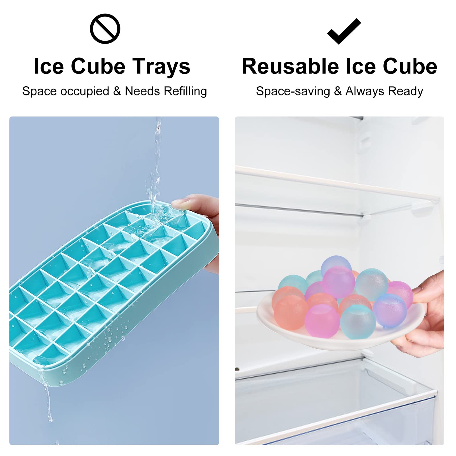 Permanent Ice Cubes Snapklik.com : Tngan Color-changing Reusable Ice Cube, 75 Pack Plastic ...