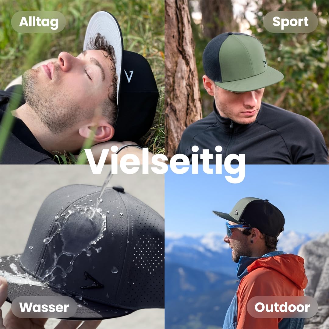 apol Premium Cap - Cloud Flat 2.0-100% wasserfest, atmungsaktiv, langlebig, Qualität - Snapback - Einheitsgröße