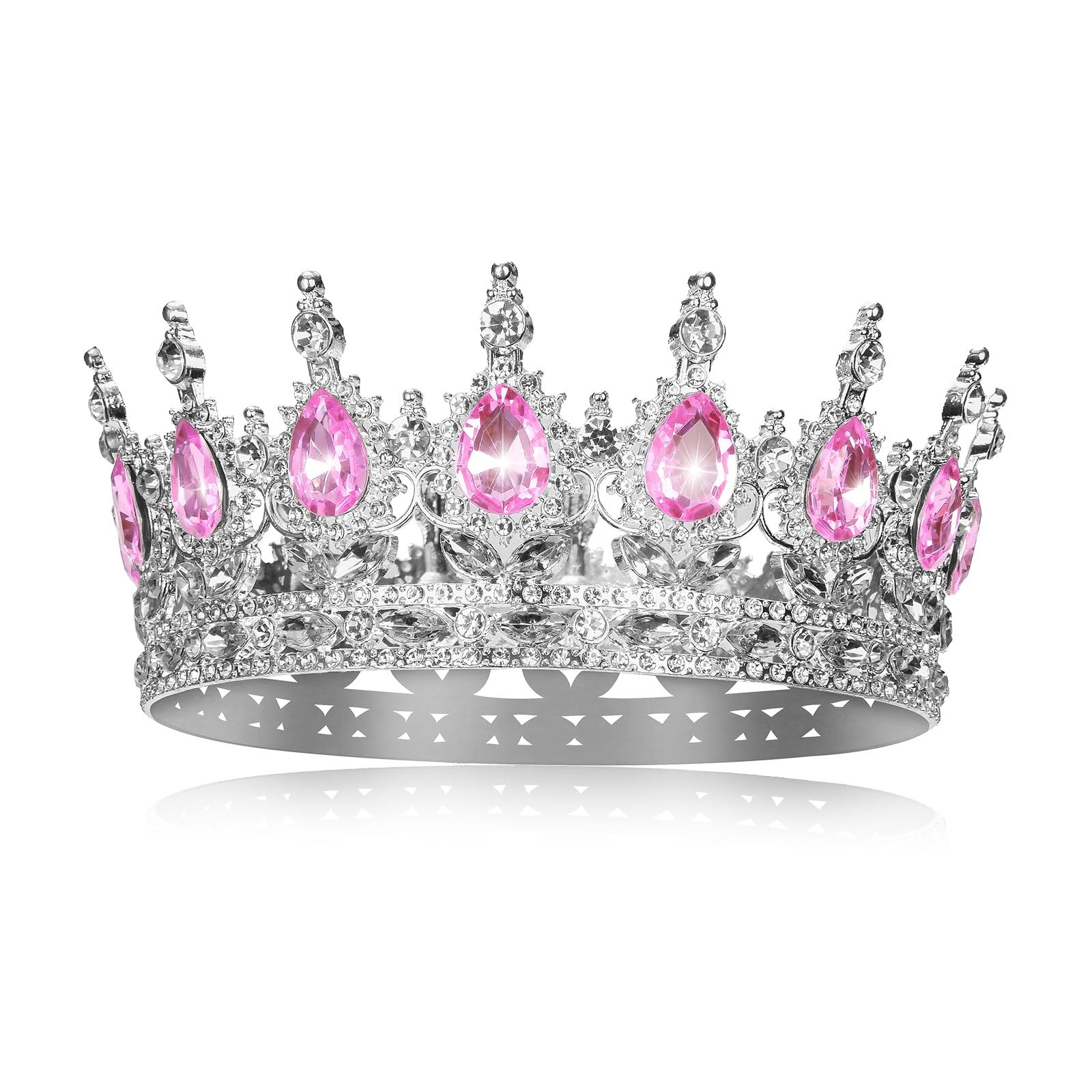Crown for Women Crystal Rhinestone Wedding Tiara Queen Hair Accessories for Birthday Prom Pageant Princess Headband-image-49