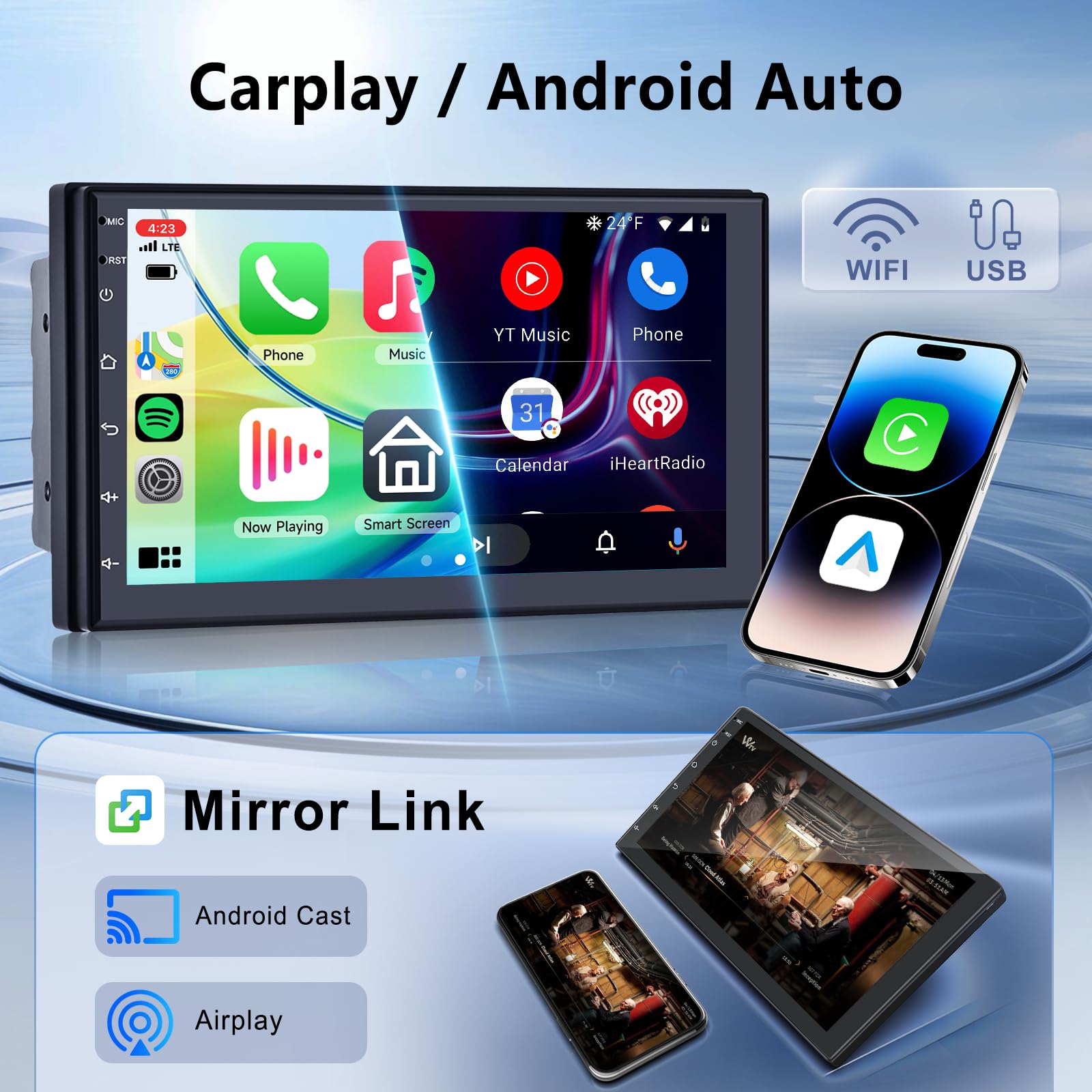 Hodozzy Radio Car Audio 7 Pollici GPSBluetooth - Dettaglio
