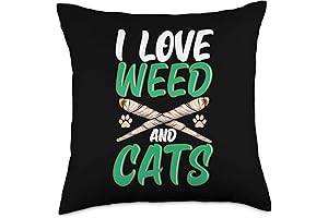 Cozy Marijuana-Themed Throw Pillow for Cannabis Enthusiasts