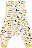 Vista 1 de Saco de dormir para bebé, saco de dormir de algodón sin mangas con pies, saco de dormir de 0.5 TOG para niños y niñas