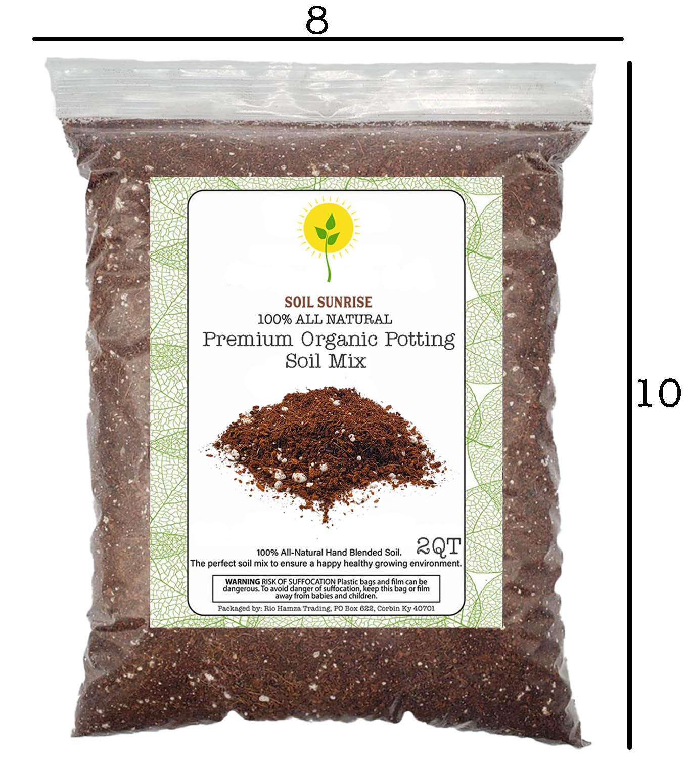 Premium Organic Potting Soil Mix, Nutrient Rich Coco Coir, Worm