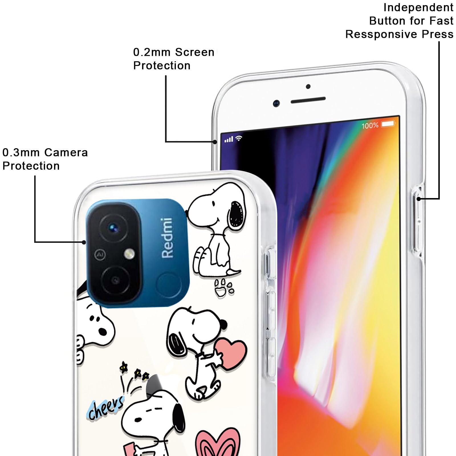 2 Confezioni Custodia Per Xiaomi Redmi 12C 4G/Redmi 11A 4G