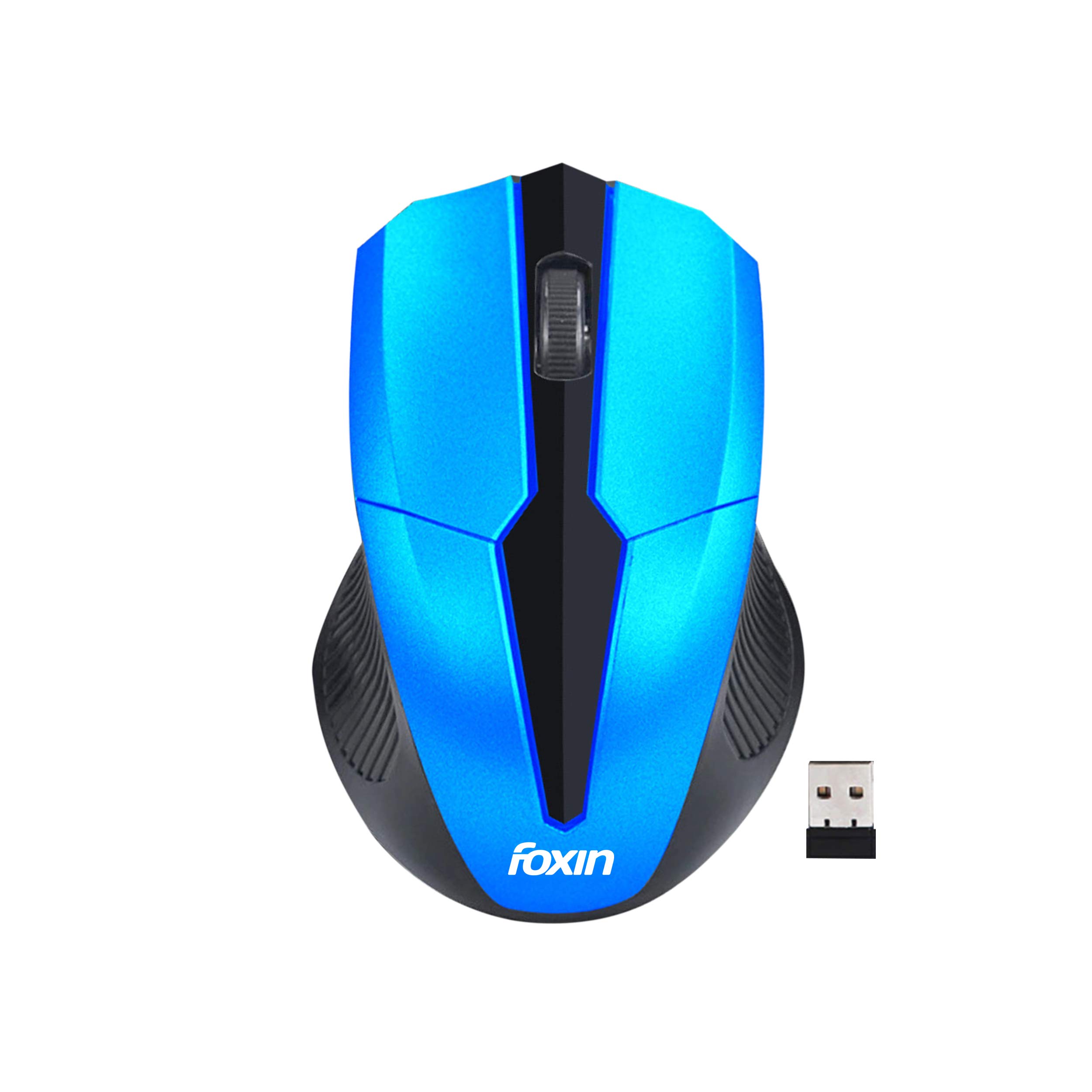Foxin FWM-9099 Optical Mouse with 2.4GHz Wireless Technology, Nano USB Receiver, 1600 DPI Sensor, Durable Design, clickable Scroll Wheel, Quick Response Mouse for Comfortable Grip (Elite Blue) (B08GZGYJS2) Amazon Price History, Amazon Price Tracker