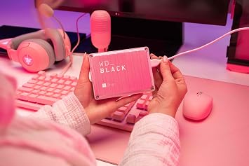 WD_BLACK P10 Game Drive 6TB External Hard Drive (Mobile and Robust High Performance Hard Drive for Console and PC Store up to 150 Games with 1 Month Membership to Discord Nitro) Pink