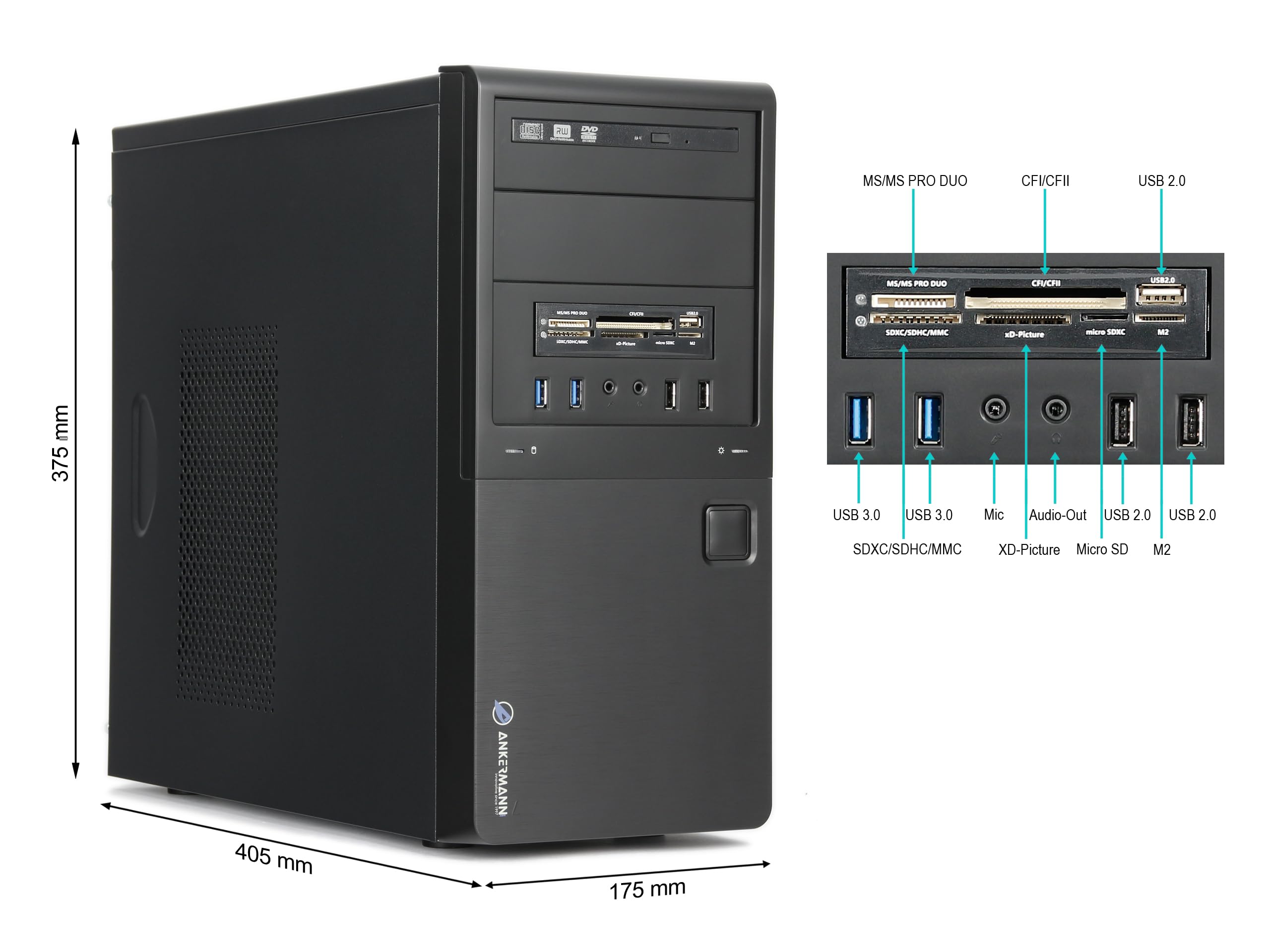 Ankermann Business Office Work Bundle | Intel Core i5-6500 | 16GB