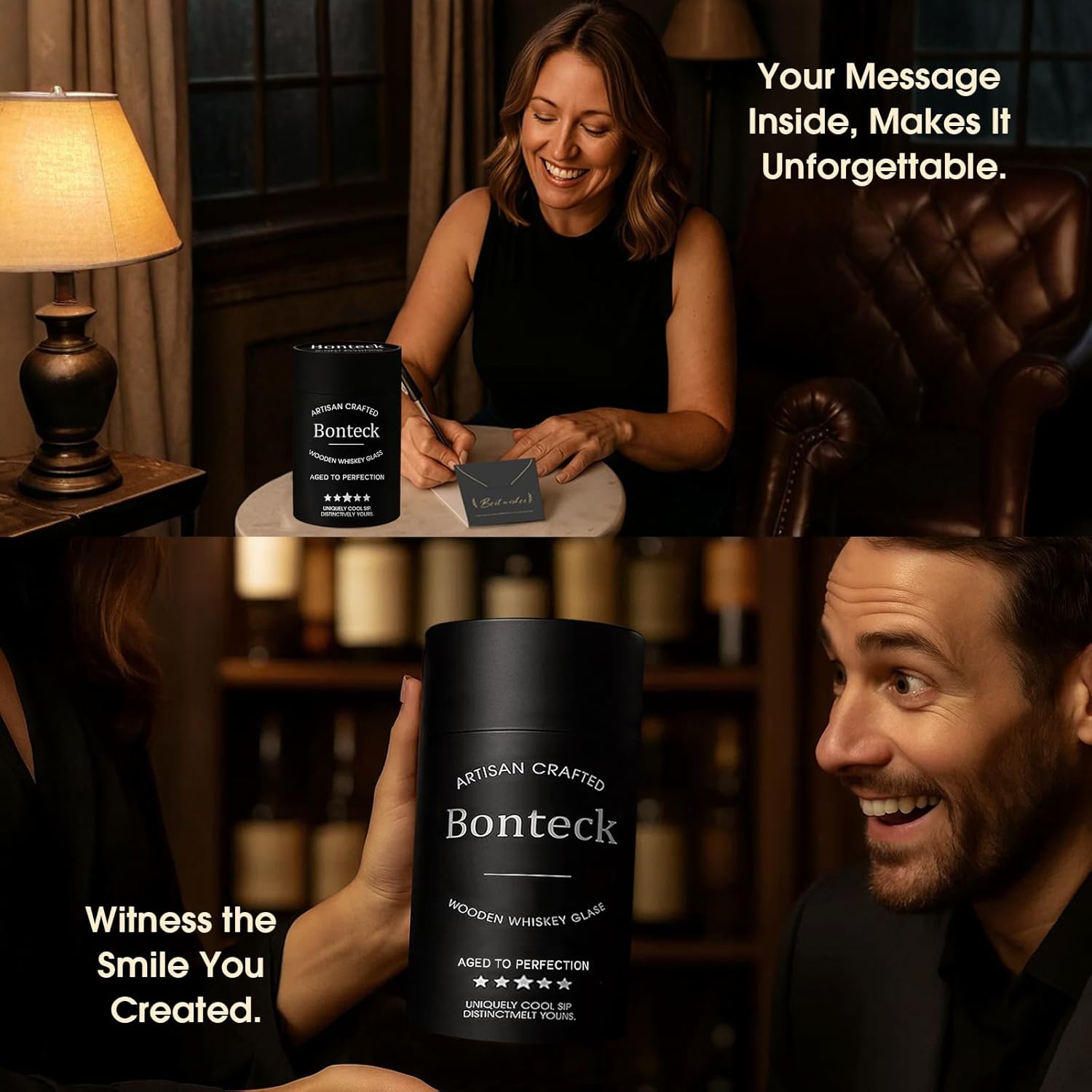 Large Original Charred Wooden Bourbon Drinking Glass | 14 oz Charred Wooden Old Fashioned Whiskey Glass | Bourbon Gifts for Men, Dad, Boyfriend, or Brother | Whiskey Gifts (1 Pack) - Image 6