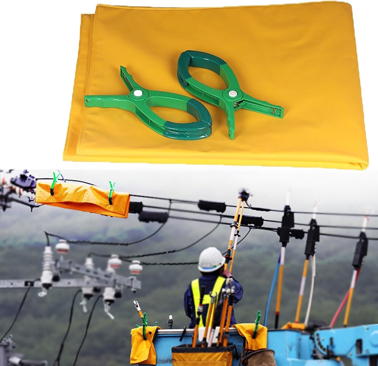 Tapis Isolant électrique, Couverture de Protection en résine EVA for électriciens, couvertures isolantes for Travail Direct for Un Toute sécurité(0.4kv,100x80cm(39.3"x31.5"))