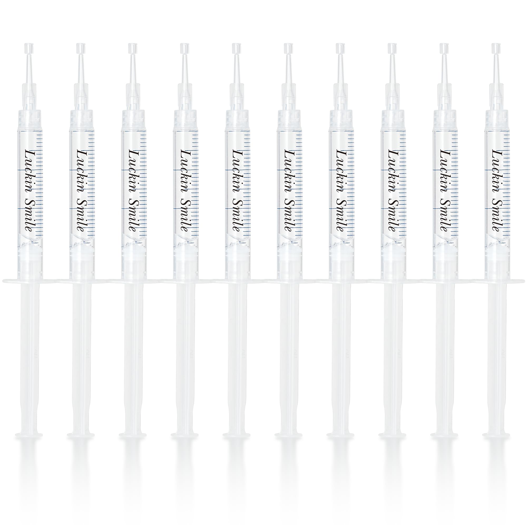LUCKIN SMILE 10-Pack 44 Teeth Whitening Gel Refills 44 Carbamide Peroxide Gel Sensitive Teeth Whitening 3ML Whitening Gel