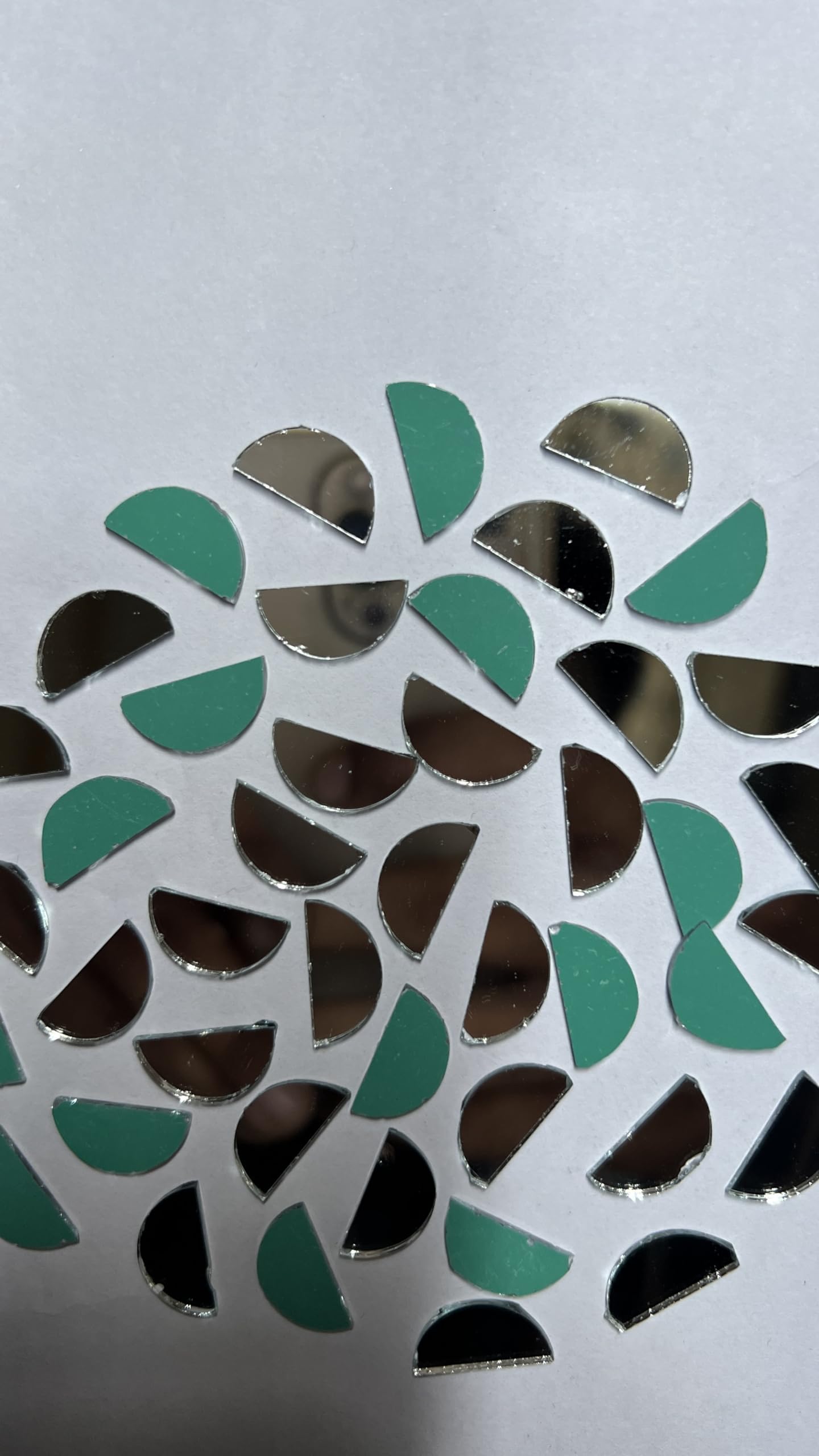 Silver Fancy Half Mood Shape for Craft, Mosaic Art, Home Decorations 9 * 16 MM 390 Piece 100GM-picture-27
