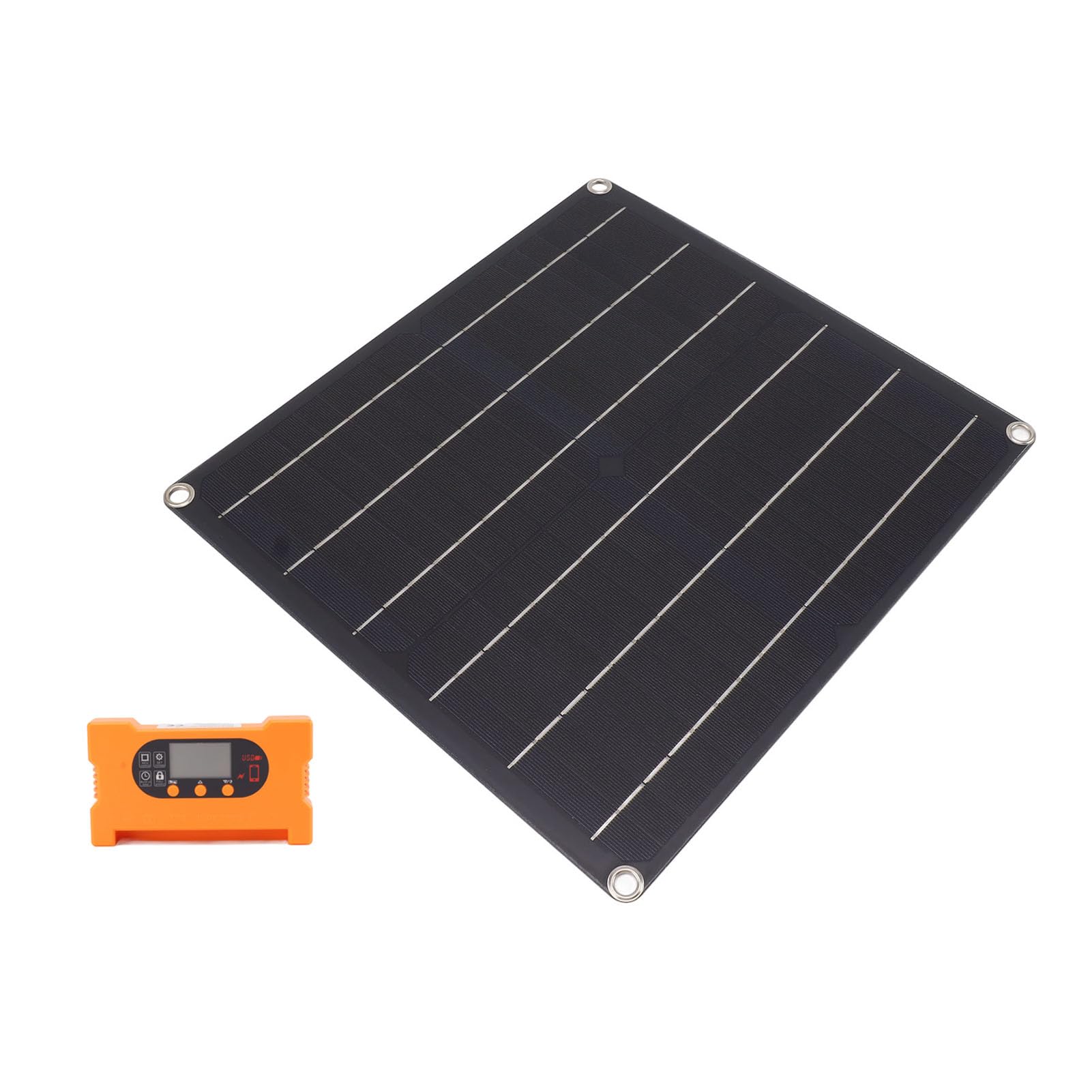 Kit Pannello Solare da 25 W, Kit Controller Pannello Solare Monocristallino da 18 V, Controller da 100 A, Uscita CC da 1,5 M, Azionamento Diretto Senza Batteria, per la Ricarica Esterna del