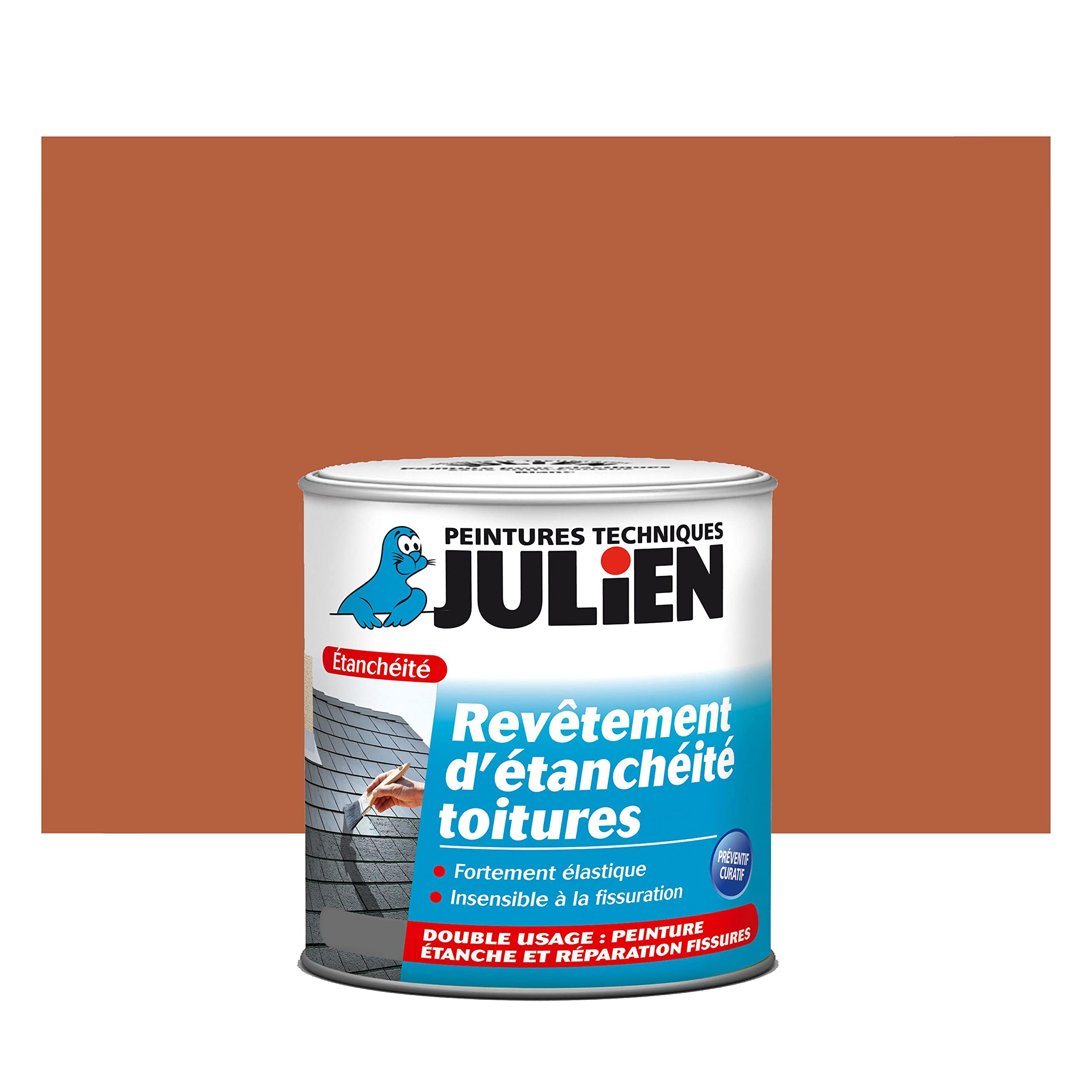 Julien Peinture Isotoit - Revêtement d'Étanchéité Toitures - Terre Cuite 2,5L