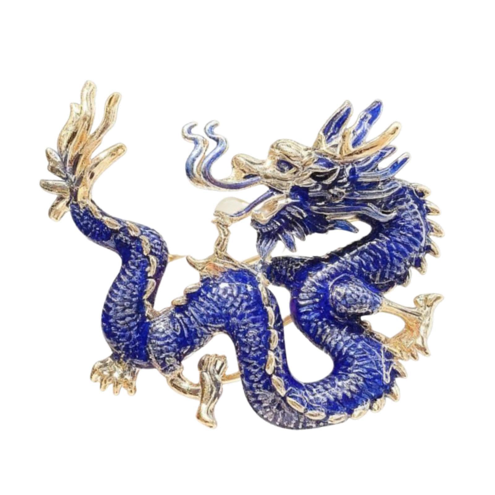Dragon Brooch Pin Anniversary Shawl Unique Costume Sweater Fashion Lapel Pin Blue |Jewelry & Watches | Fashion Jewelry | Pins & Brooches-image-32