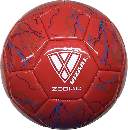 Vizari Balón de fútbol del zodiaco para niños y adultos para entrenamiento y uso de juegos ligeros 6 colores para elegir