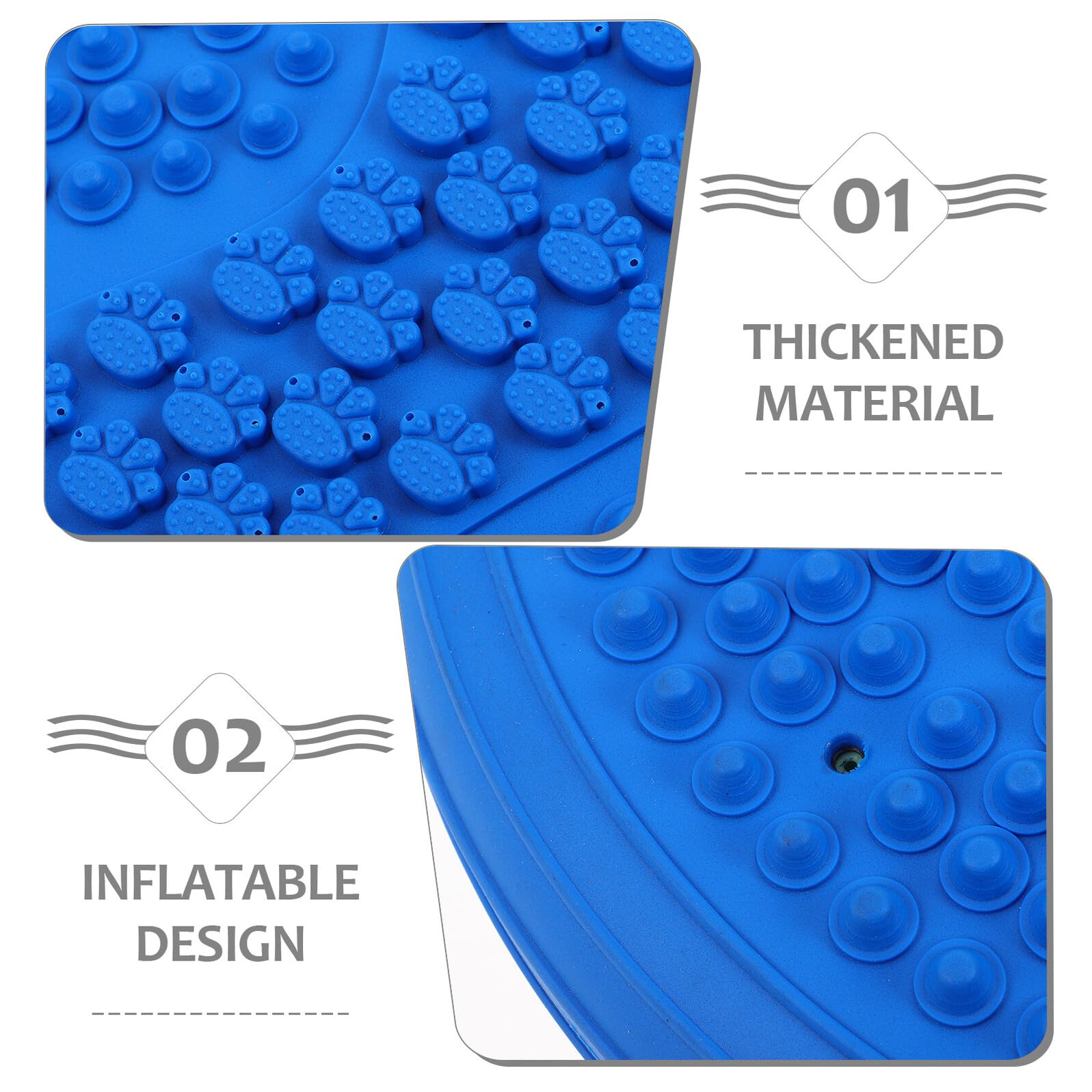 VANZACK Coussin Gonflable Bleu avec Pompe Tapis de Yoga Portable Épais pour Massage, Stabilité et Entraînement Fitness à la Maison ou en Plein Air
