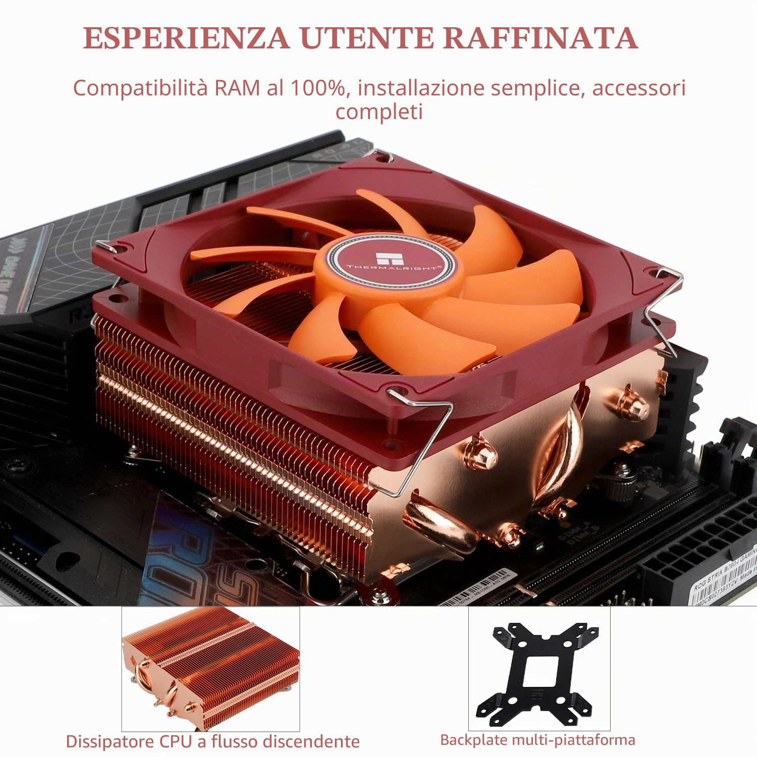 Thermalright AXP90-X53 - Radiatore ad aria Full Low Profile ITX CPU, altezza 53 mm, TL-9015R Slim PWM, tecnologia AGHP per AMD AM4 AM5 / Intel 1700/1150 / 1151/1155 / 1156/1200 (versione in rame puro)