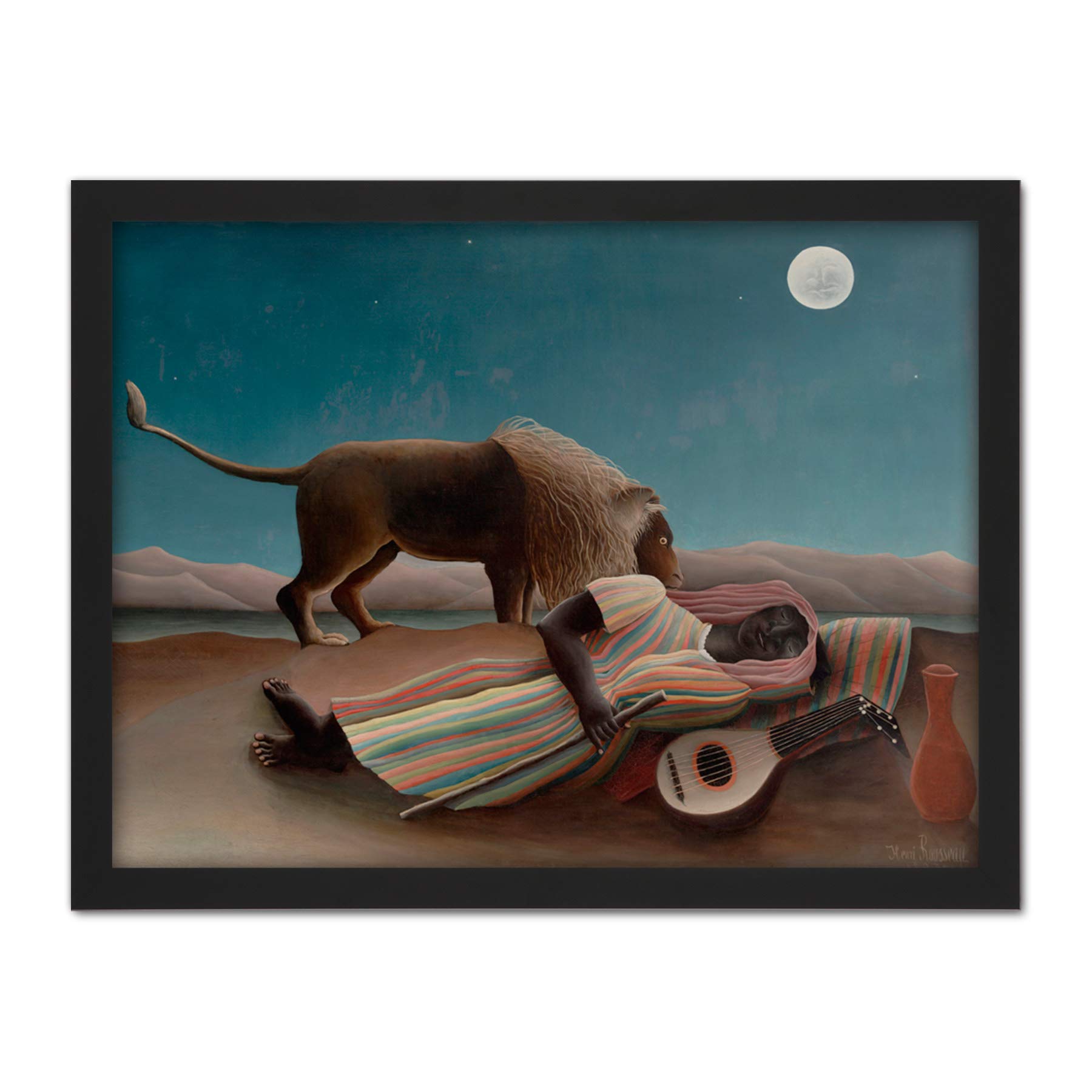 Henri Rousseau La Bohemienne Endormie Large Framed Art Print Poster Wall Decor 18x24