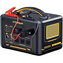 VTOMAN Jump 1800 Portable Power Station &12V Car Jump Starter, 1548Wh LiFePO4 Battery Solar Generator with Jumper Cable, 1800W 3xAC Outlets, 2xPD 100W for Camping Roadside Rescue