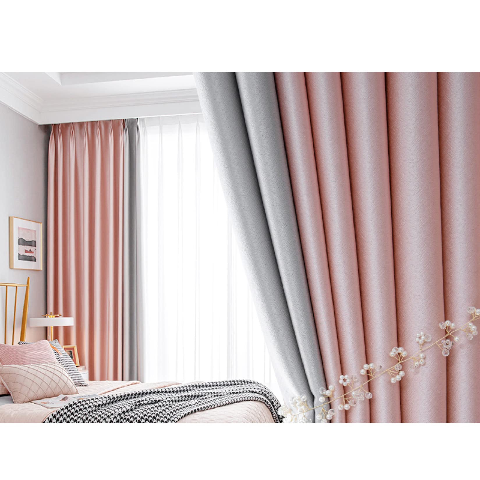 Amazon｜ドレープカーテン 2枚セット 遮光率90％ UVカット 省エネ