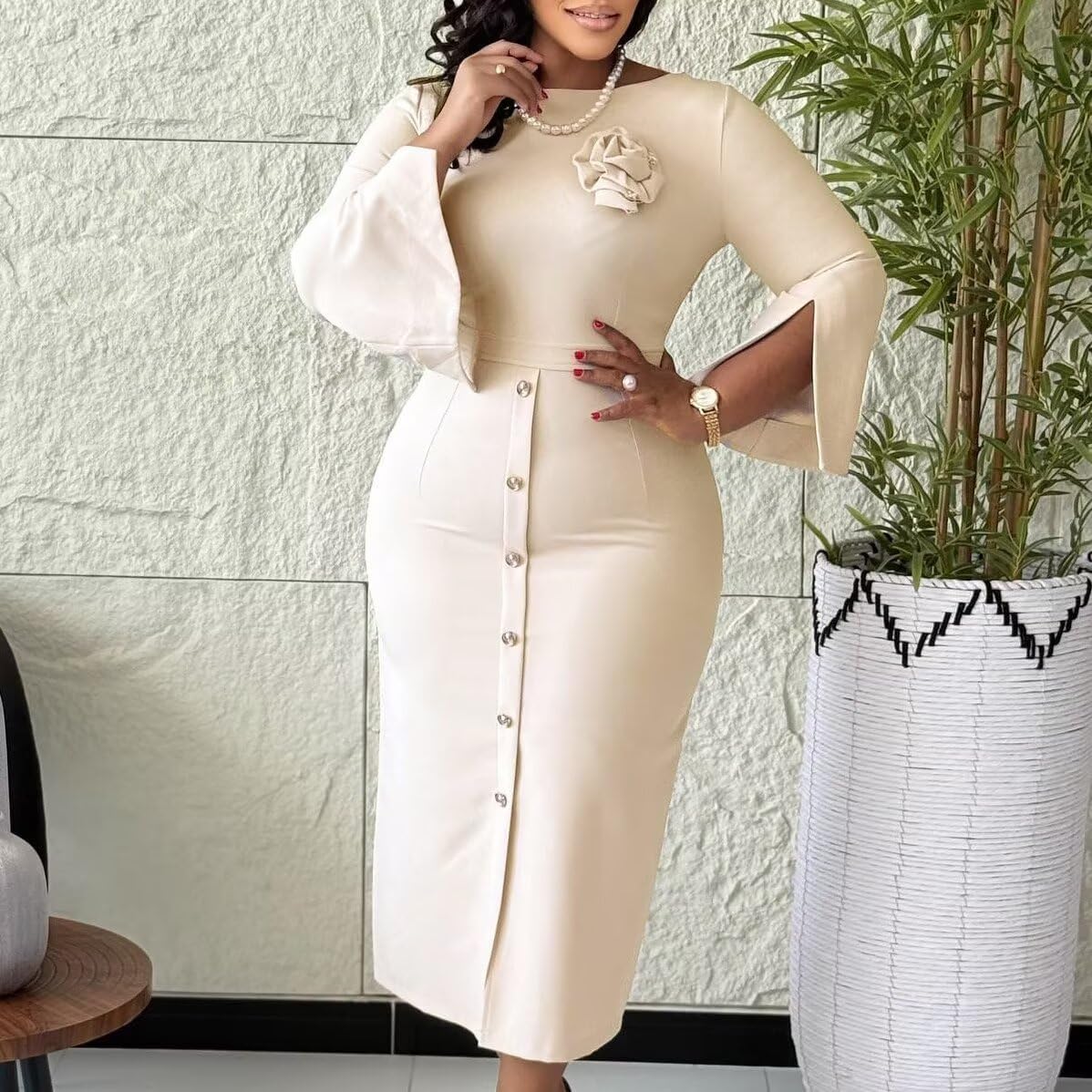 Women's Frilled Dress Bodycon Pleated Work Office Mini Pencil Tunic Dresses,Career Dress,Office Dress Women