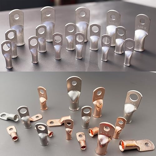 Miniatura 6 de JOYPXF - Terminal de anillo de batería, 6 AWG de 516 pulgadas (10 unidades), conectores de 6 awg, terminales de cable de alta resistencia, extremos