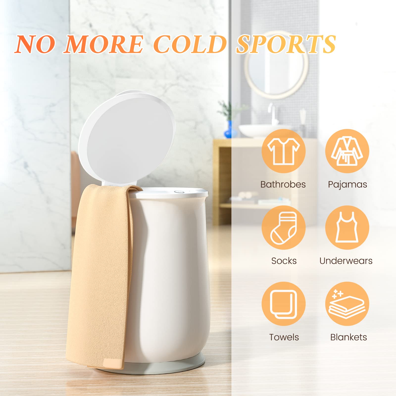 Keenhot Towel Warmer Bucket, Large Towel Warmers for Bathroom, Portable