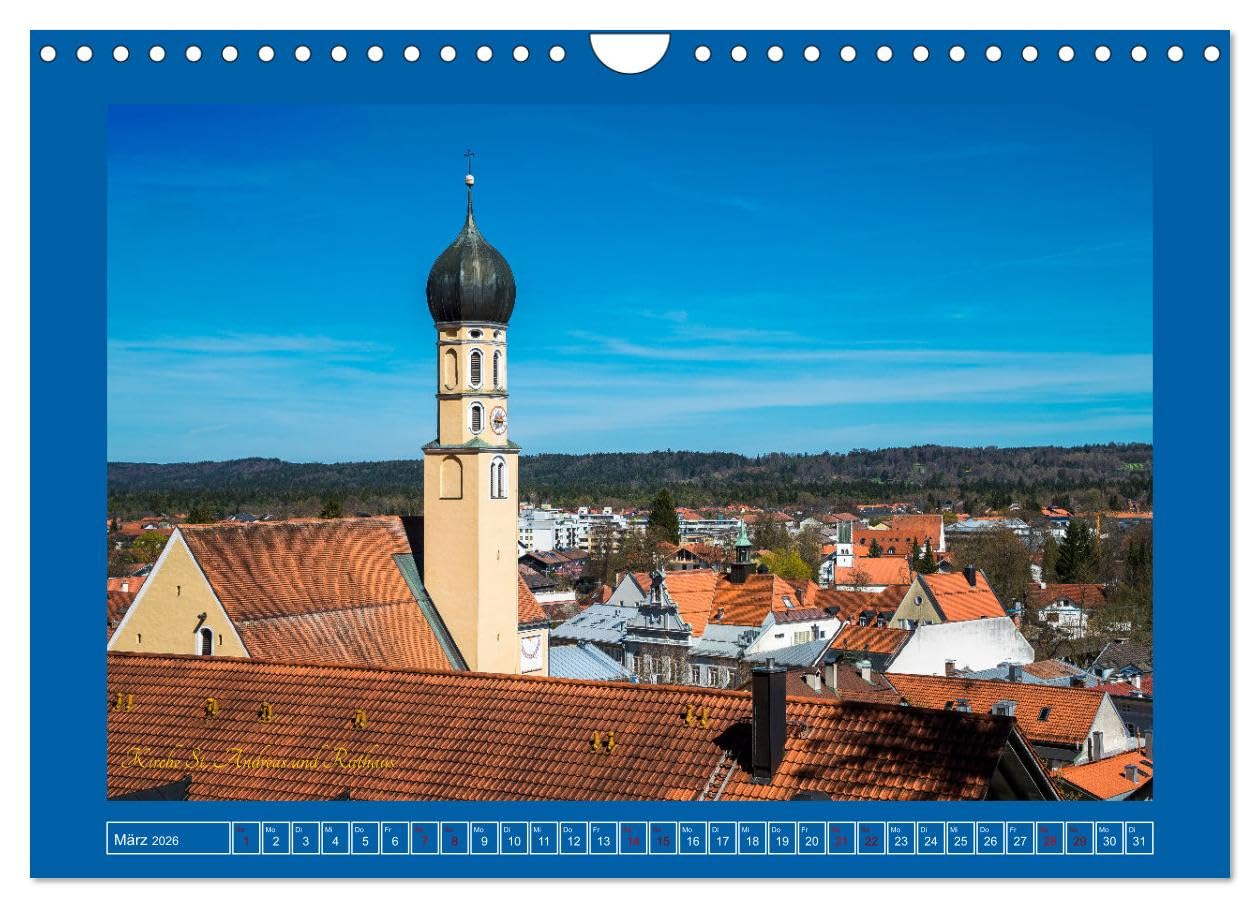 Flößerstadt Wolfratshausen (Wandkalender 2026 DIN A4 quer), CALVENDO Monatskalender: Die schönsten Motive aus Wolfratshausen (CALVENDO Orte)
